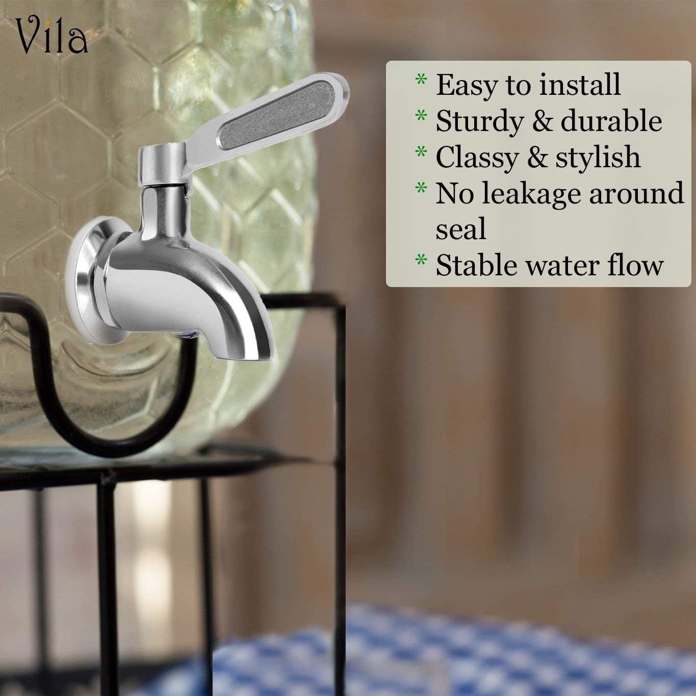 Spigot for Beverage & Water Dispenser, Stainless Steel No-Rust Spout Faucet, Exc