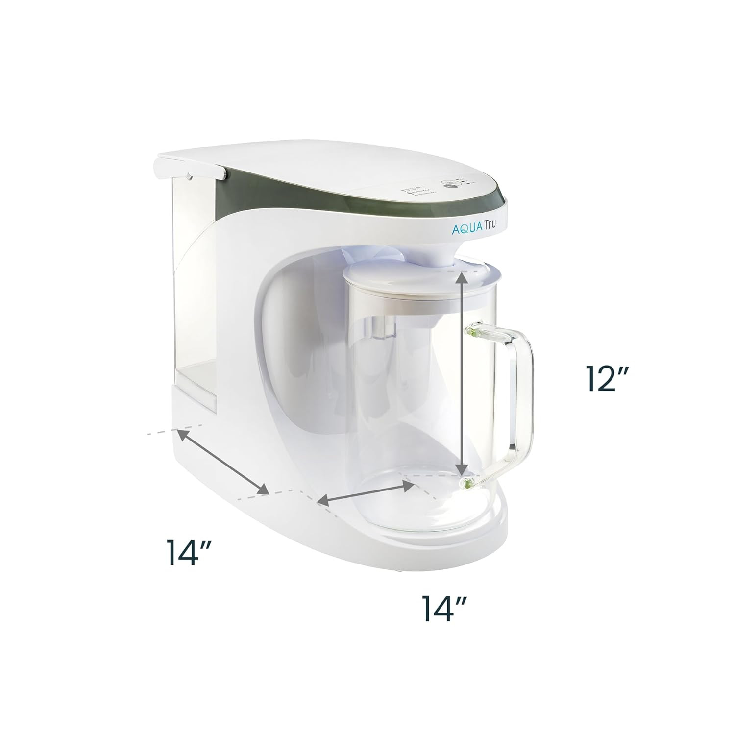 Aquatru Carafe Countertop Water Purifier | Compact 4-Stage Reverse Osmosis Syste
