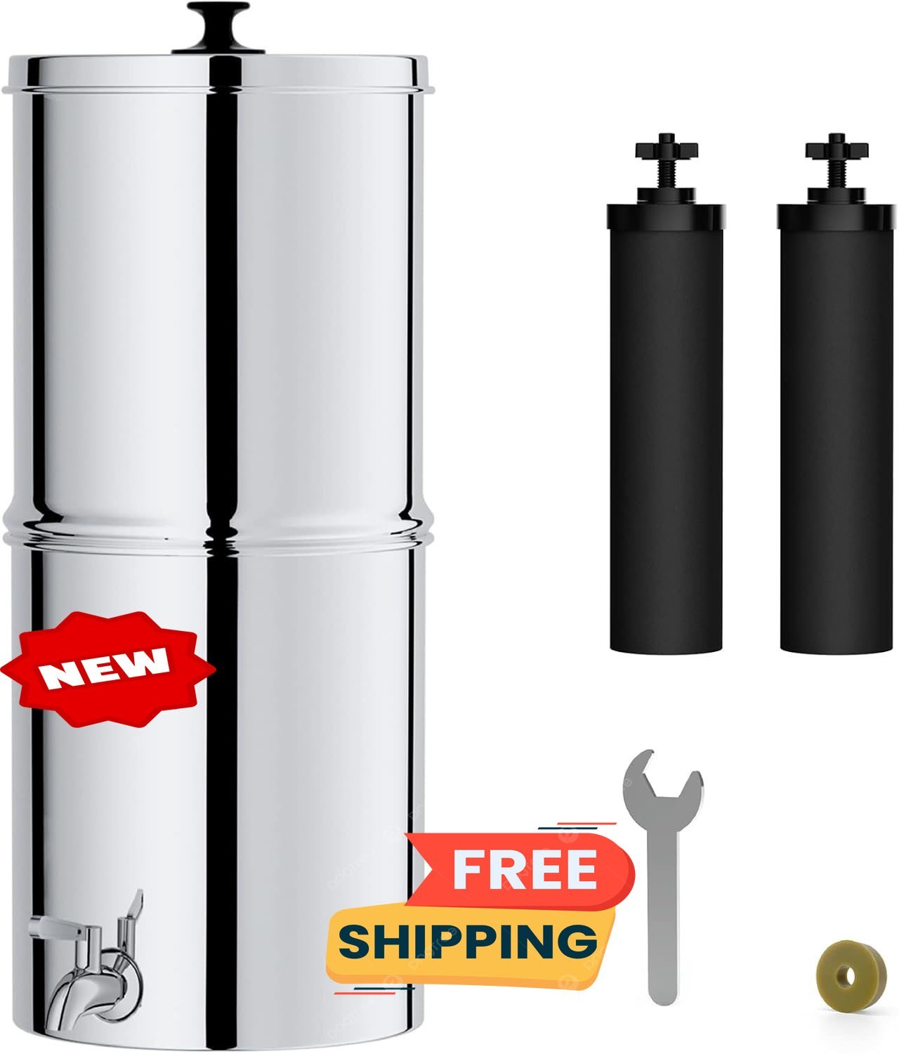 Sistema de filtrado de agua por gravedad, reduce el plomo y hasta un 99% de clor