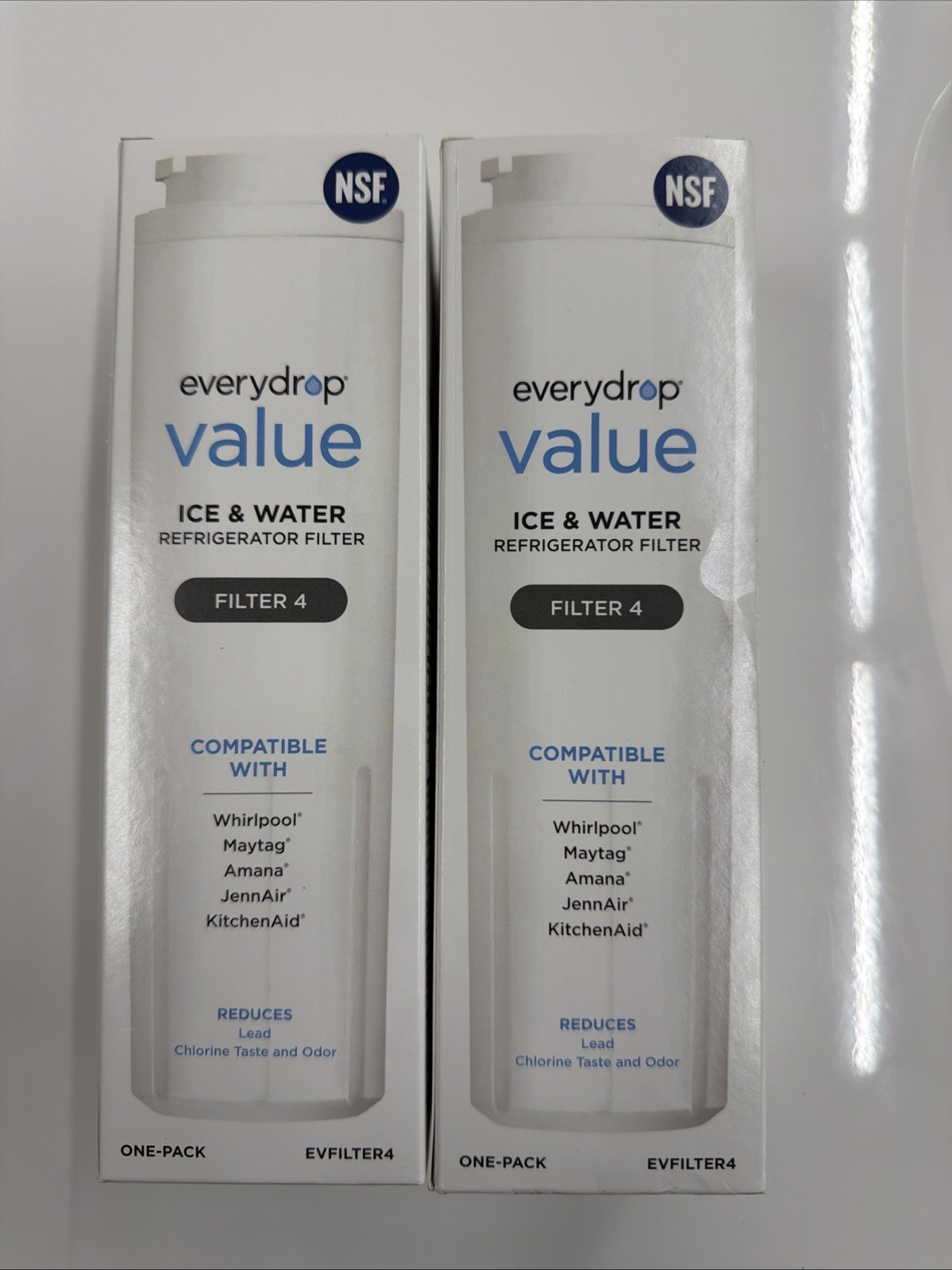 Pack Of 2! NSF EveryDrop Ice and Water Refrigerator Filter 4- New-Lot of 2