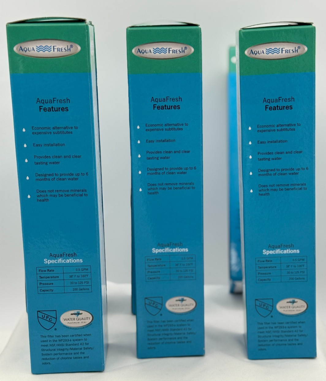 (6) Aqua Fresh WF293 Replacement Filters for Whirlpool – NEW In Box