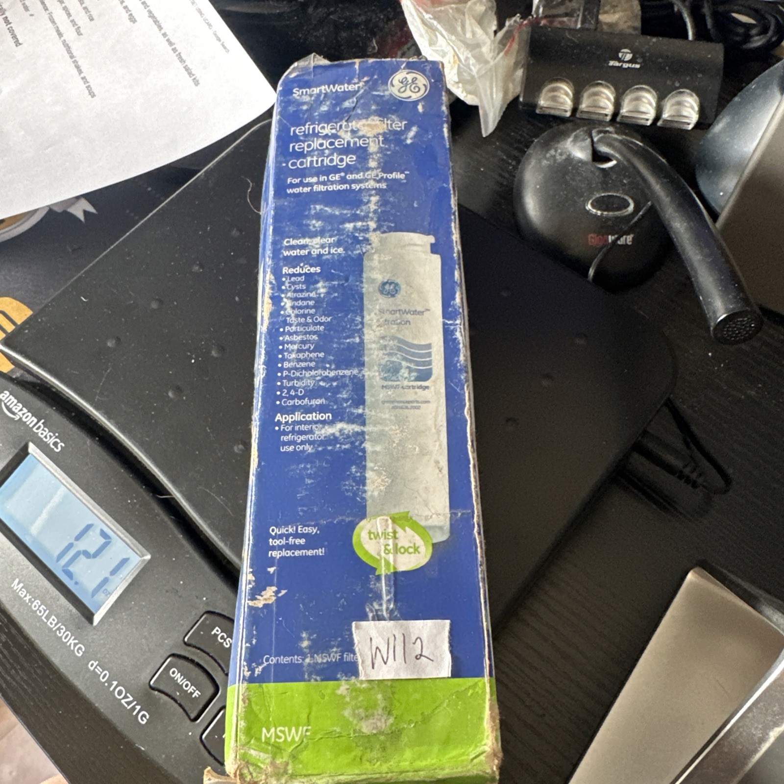 MSWF 1 Pack GE MSWF SmartWater Genuine Refrigerator Water Filter New BOX DAMAGED