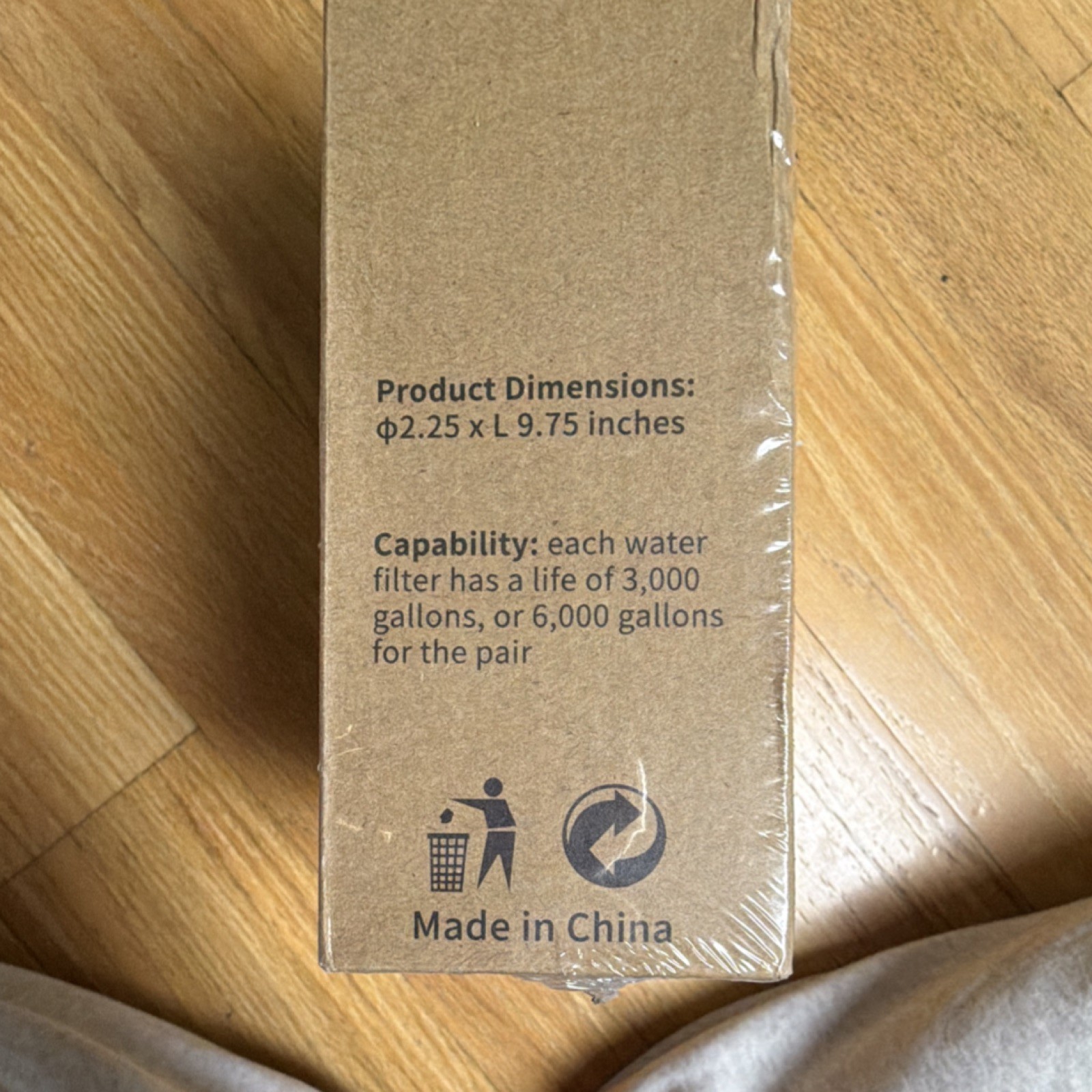 Carbon Block Filter Cartridge 4 Pack, 3000 Gal, 2.25×9.75 in, Chlorine