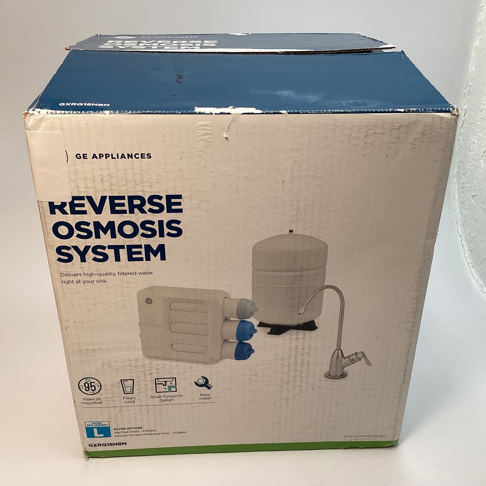 GE Appliances GXRQ18NBN Reverse Osmosis Under Sink Water Filtration System