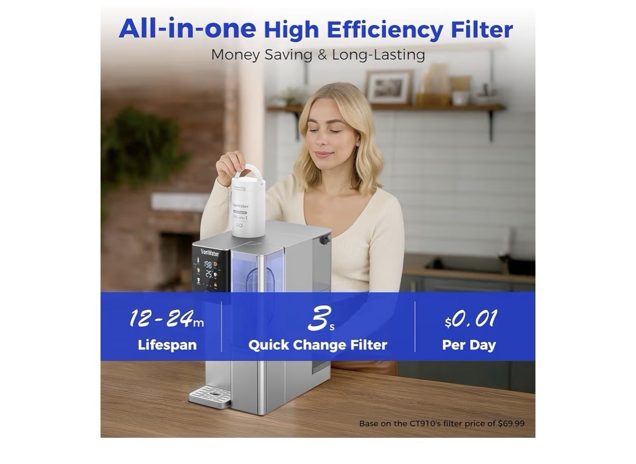 VonWater RO All-in-1 Filter CT910RO Replacement 100GPD NEW