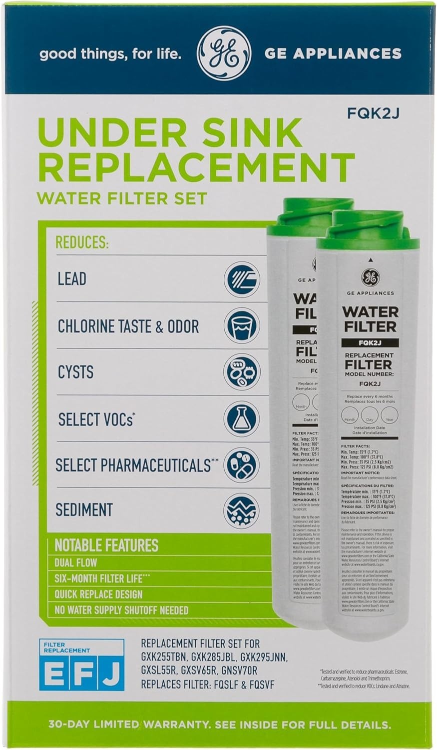 High Capacity Water Filters 2 Pack Compatible with Multiple Filtration Systems