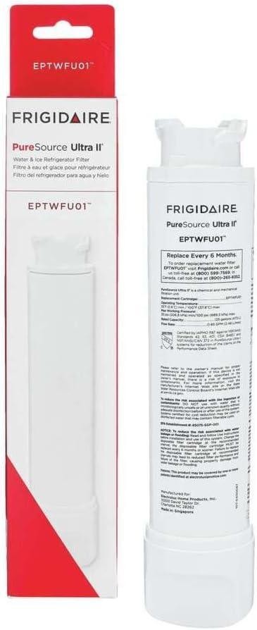 Frigidaire EPTWFU01 PureSource Ultra II Refrigerator Water Filter 1 Count, White
