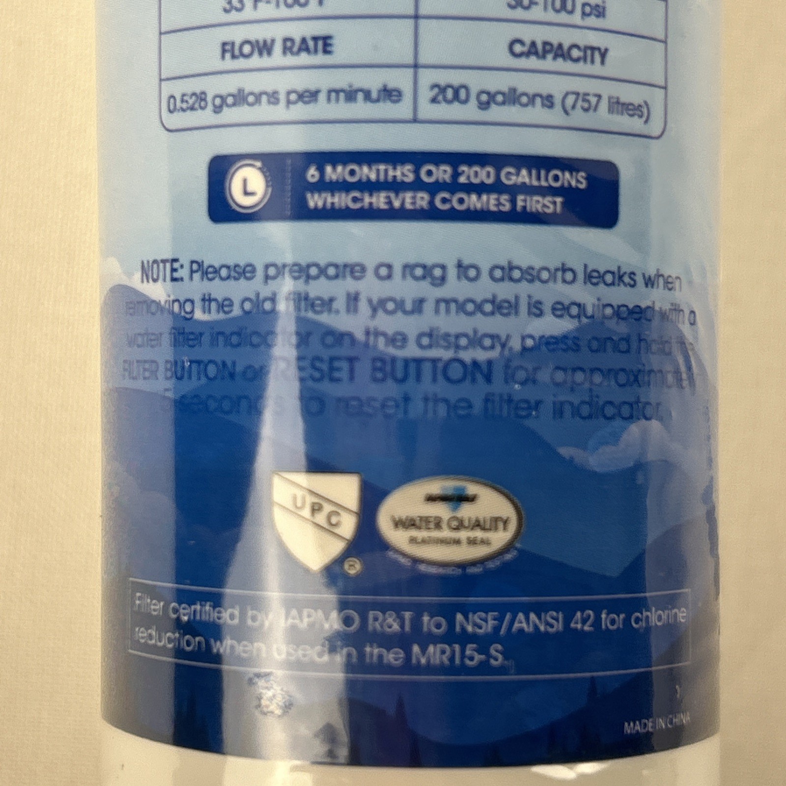 Marriotto MR15 Refrigerator Water Filter Replaces LG LT1000P ADQ747935 Lot/2 NOB