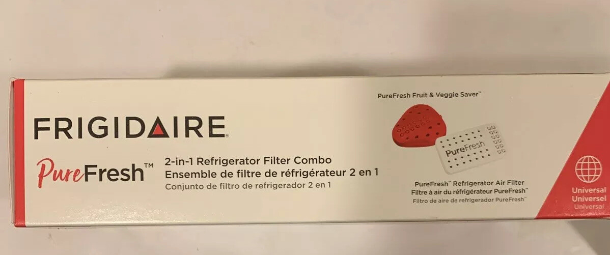 2 PACK FRIGIDAIRE Pure Fresh 2-in-1 Refrigerator Filter Combo+Fruit&Veggie Save