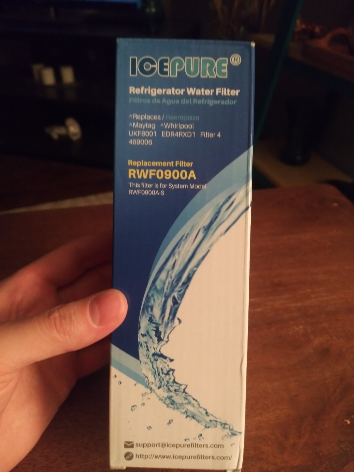 Brand New IcePure RWF0900A Refrigerator Water Filter – Blue/White