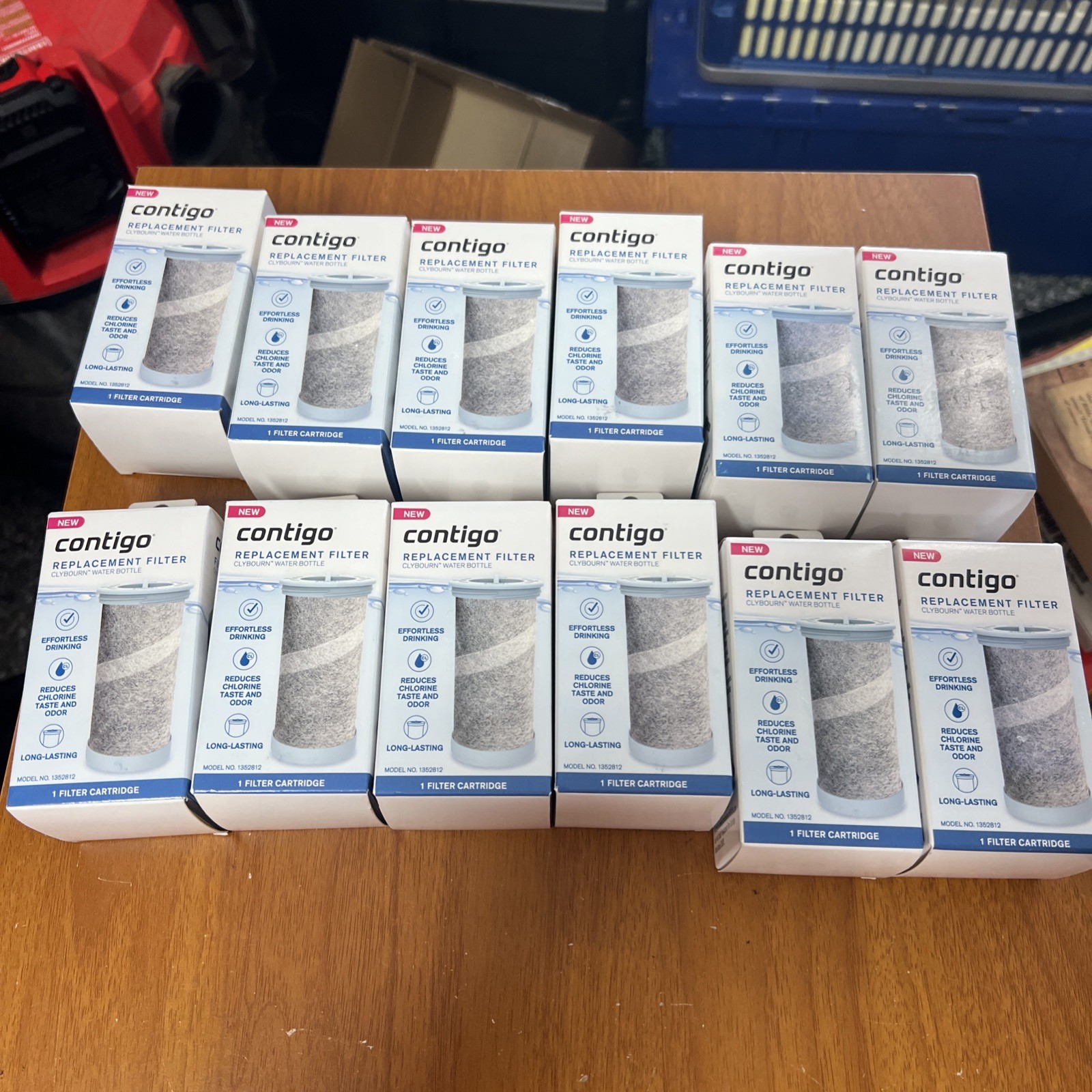 (12) Contigo Replacement Filters #1352812 for Clybourn Water Bottles New In Box