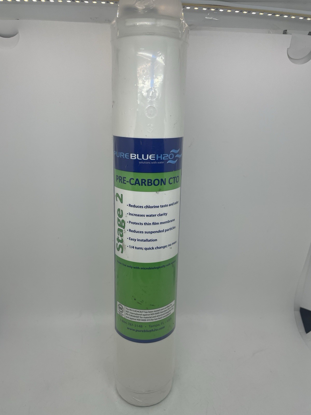Pure Blue H20 Water Filter Stage 2 Pre-Carbon CTO (Green) **NEW SEALED**