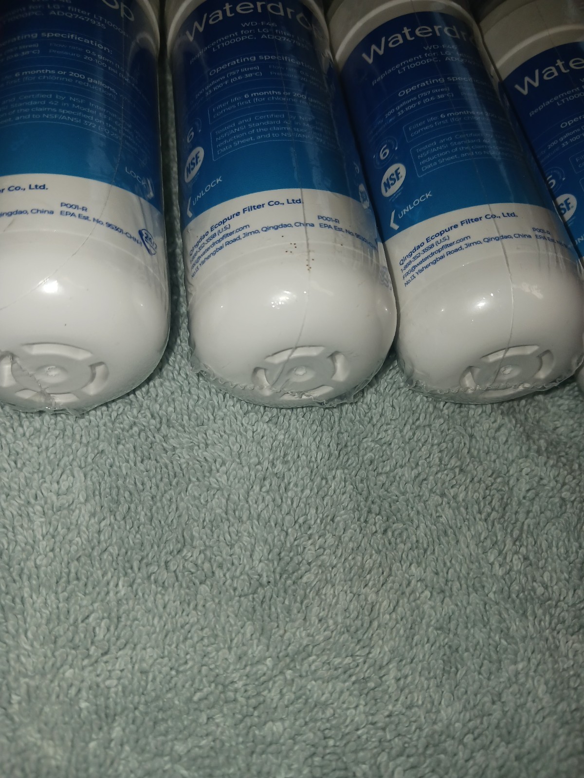 Waterdrop WD-F46 Water Filters. Lot Of 4. New Sealed