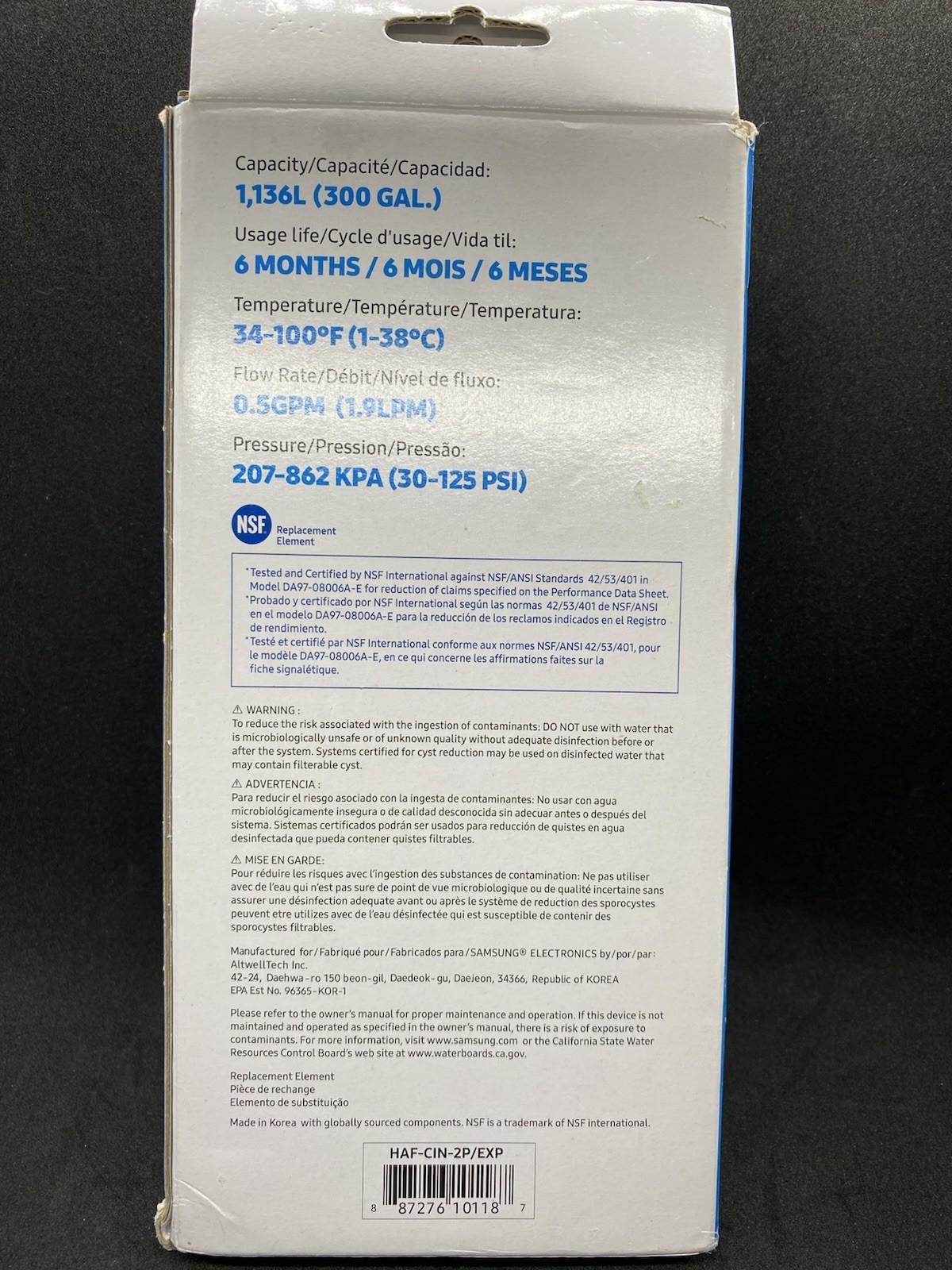 Genuine Samsung HAF-CIN-2P/EXP DA29-00020B Refrigerator Water Filter OEM New