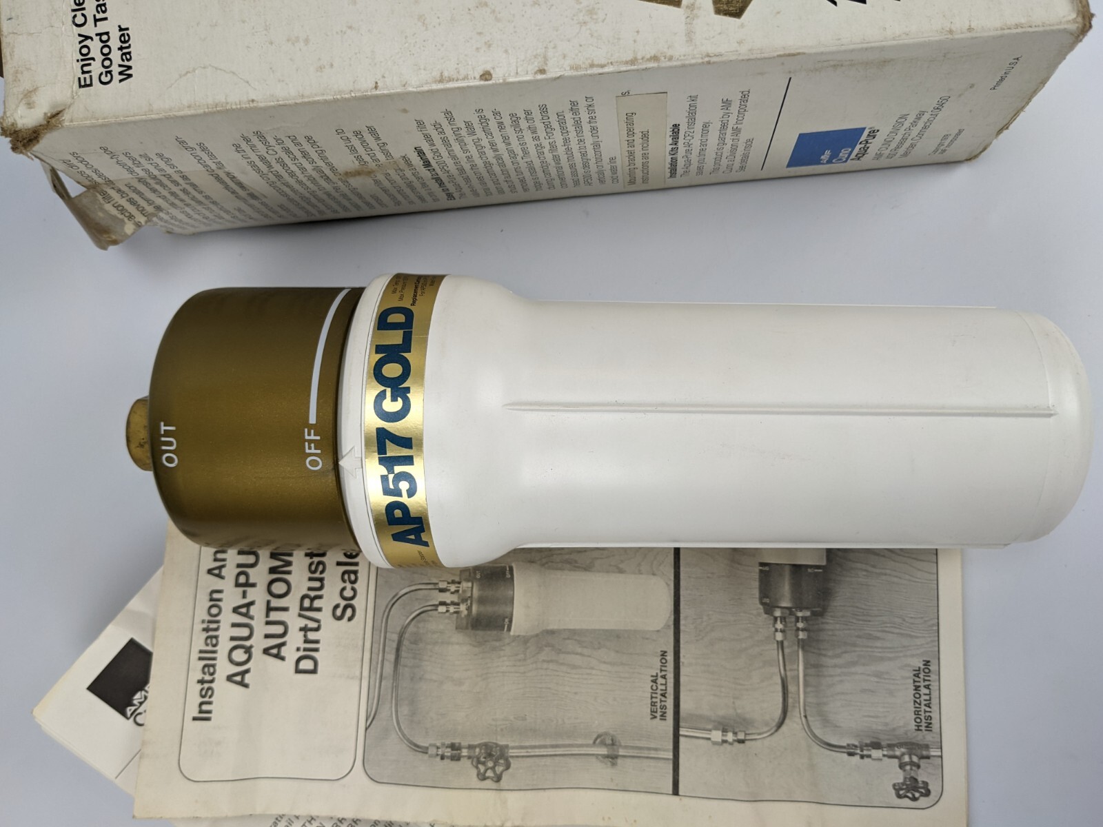 AQUA-PURE AP500 Gold Water Filter – NEW OLD STOCK automatic scale taste odor