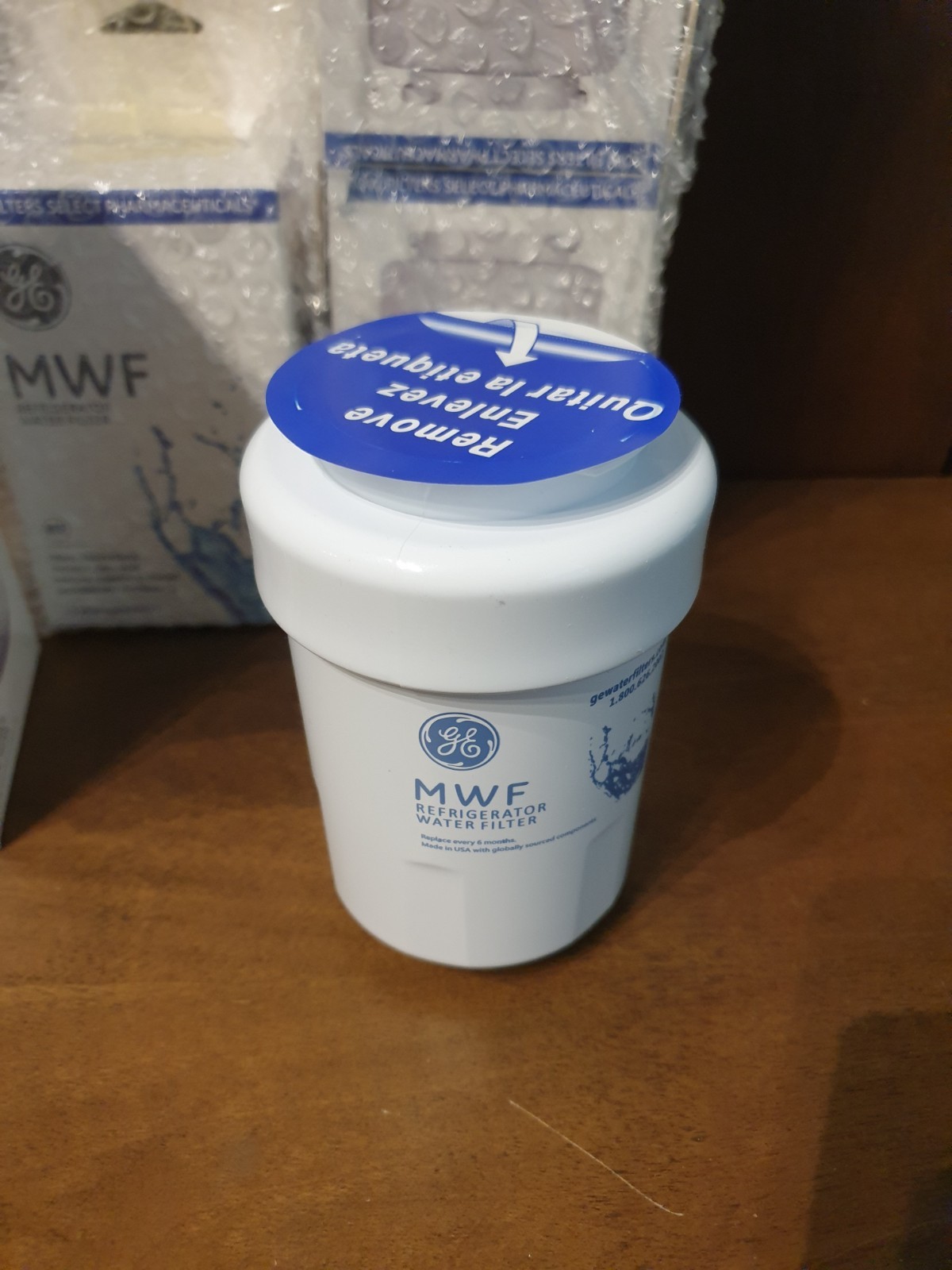 4 Authentic GE MWF SmartWater Refrigerator Water Filters – Quad Packs
