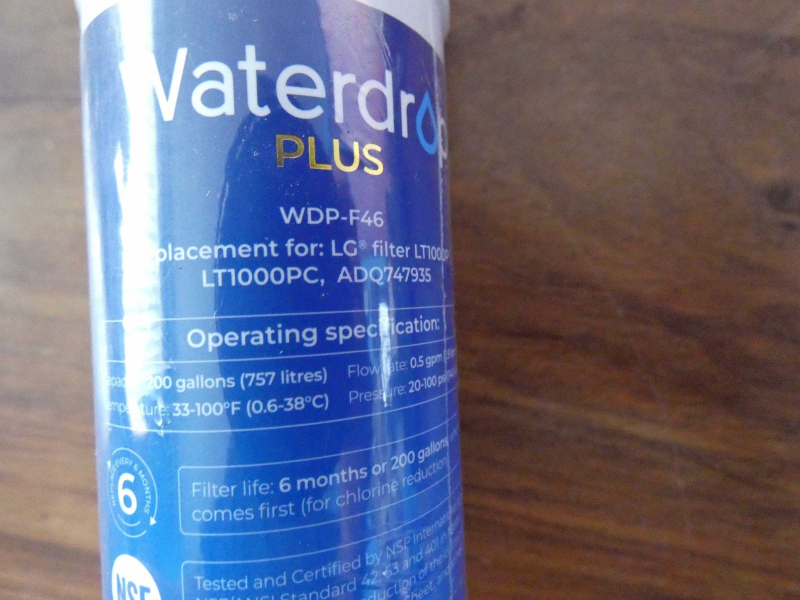 Waterdrop Plus WDP-F46 Refrigerator Water Filter For Select LG Kenmore Free Ship