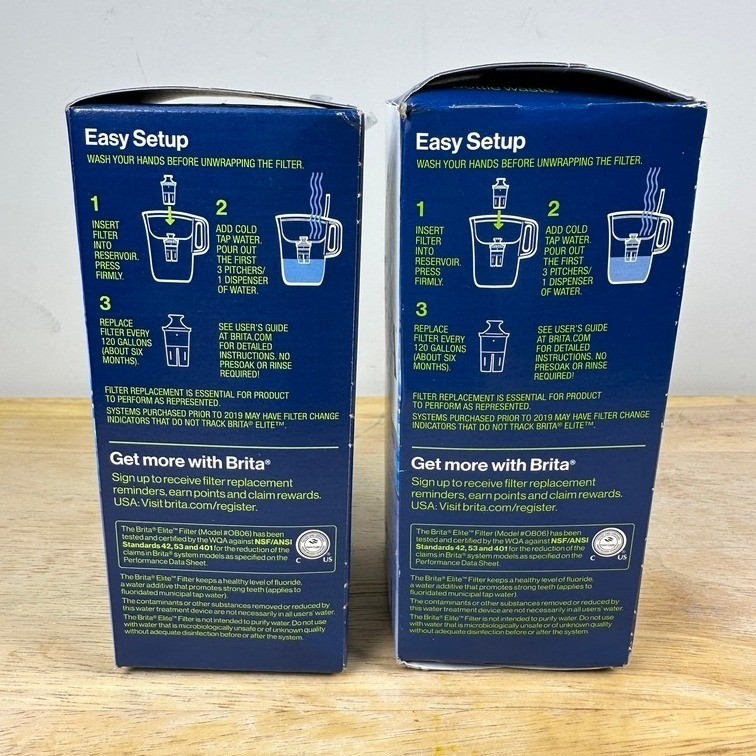 BRITA Elite Replacement Water Filter Set of 2 Advanced CarbonCore SEALED