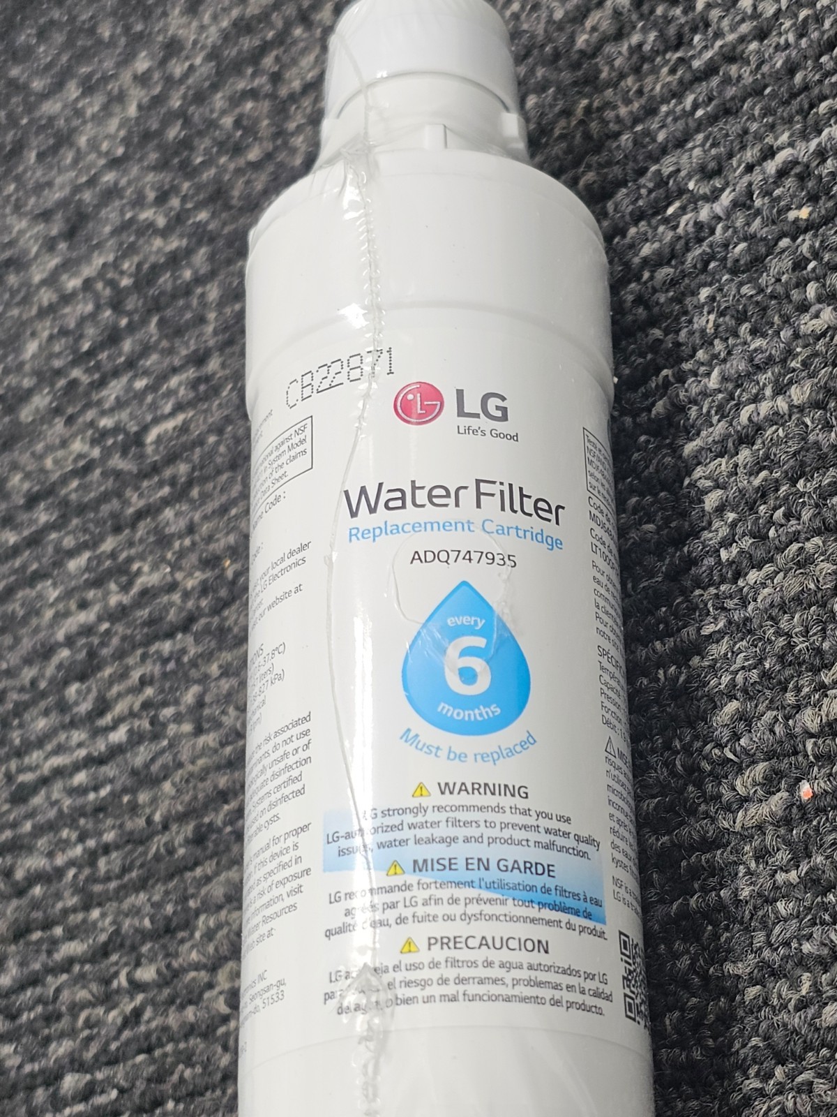 (QTY 2) LG LT1000P PC PCS Replacement Refrigerator Water Filters ADQ747935