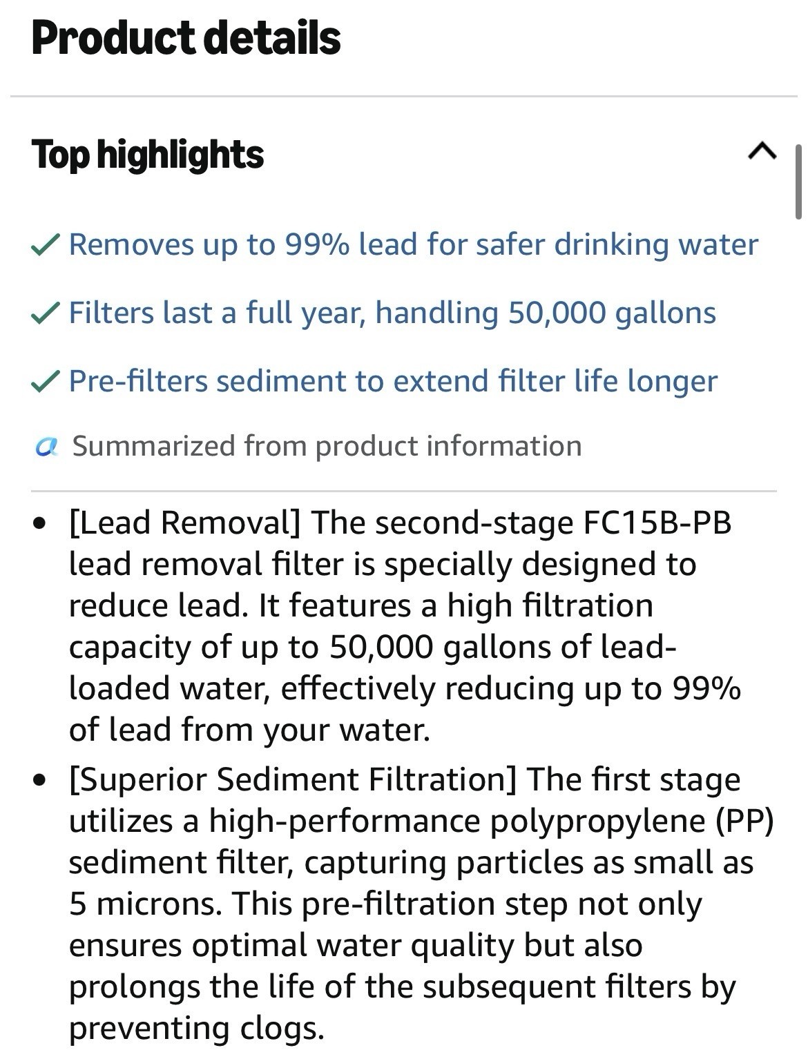 iSpring WGB21B-CPB 2-Stage Whole House Water Filtration System 1″ Inlet/Outlet