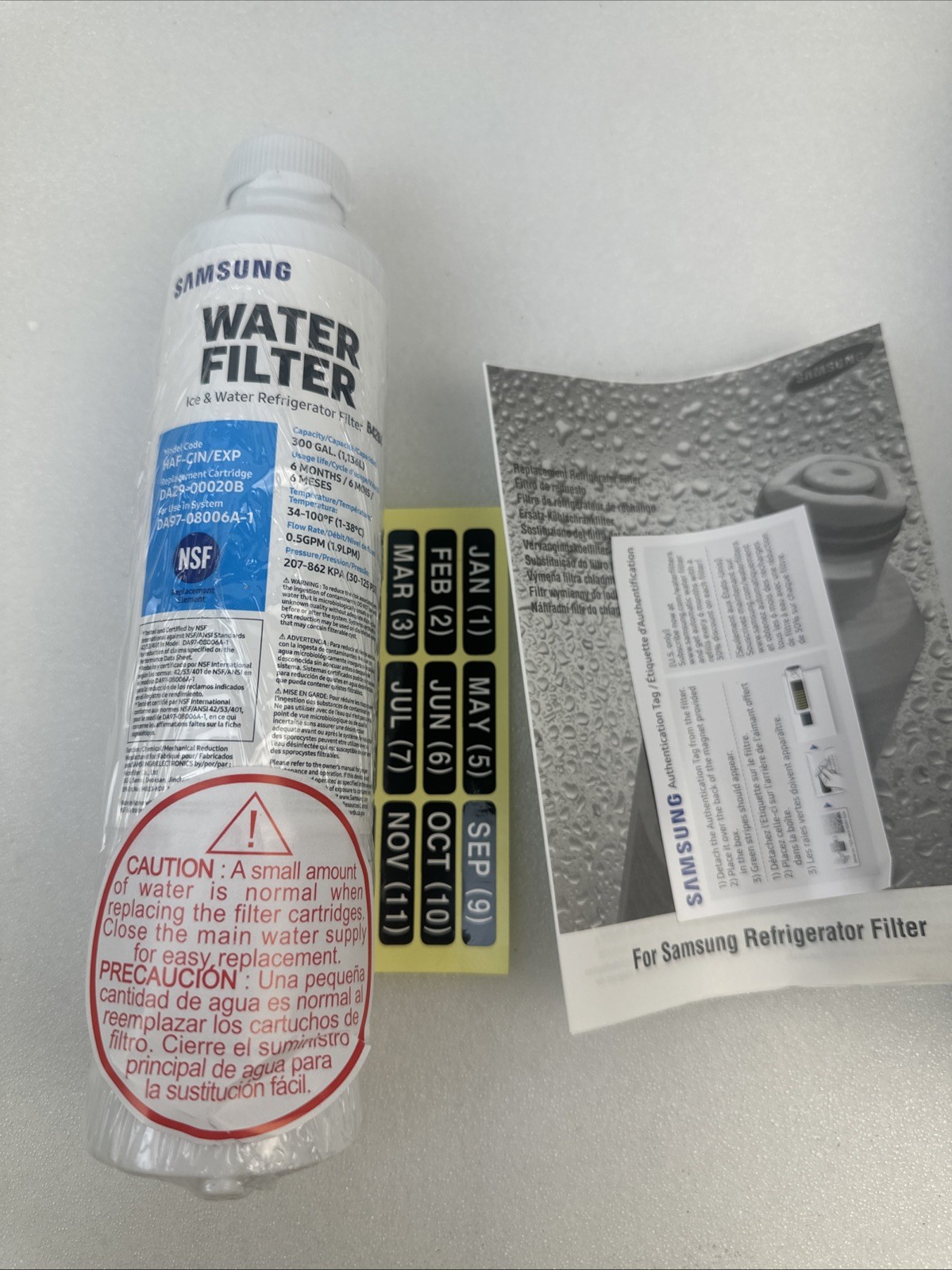 Samsung OEM DA29-00020B HAF-CIN/EXP Refrigerator Ice & Water Filter Brand New