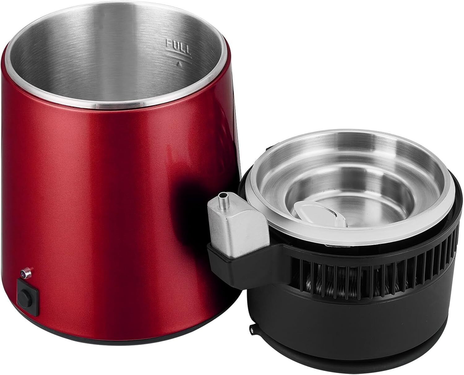 4L Stainless Steel Water Distiller 750W with Glass Jug, Gold/Red/Silver