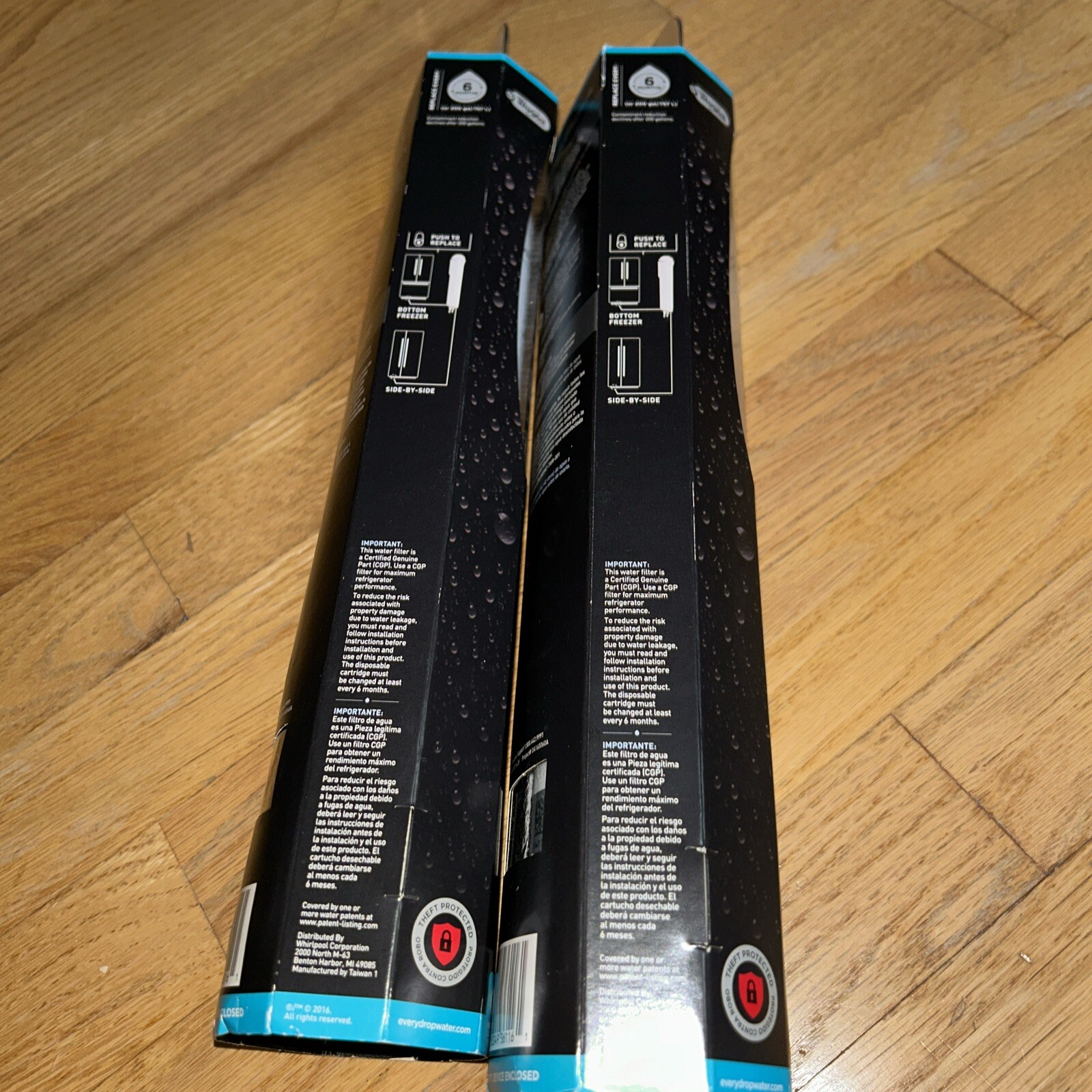 2 – Genuine EVERYDROP ICE & WATER Refrigerator Filter #3 PUR Filtration 6 Months