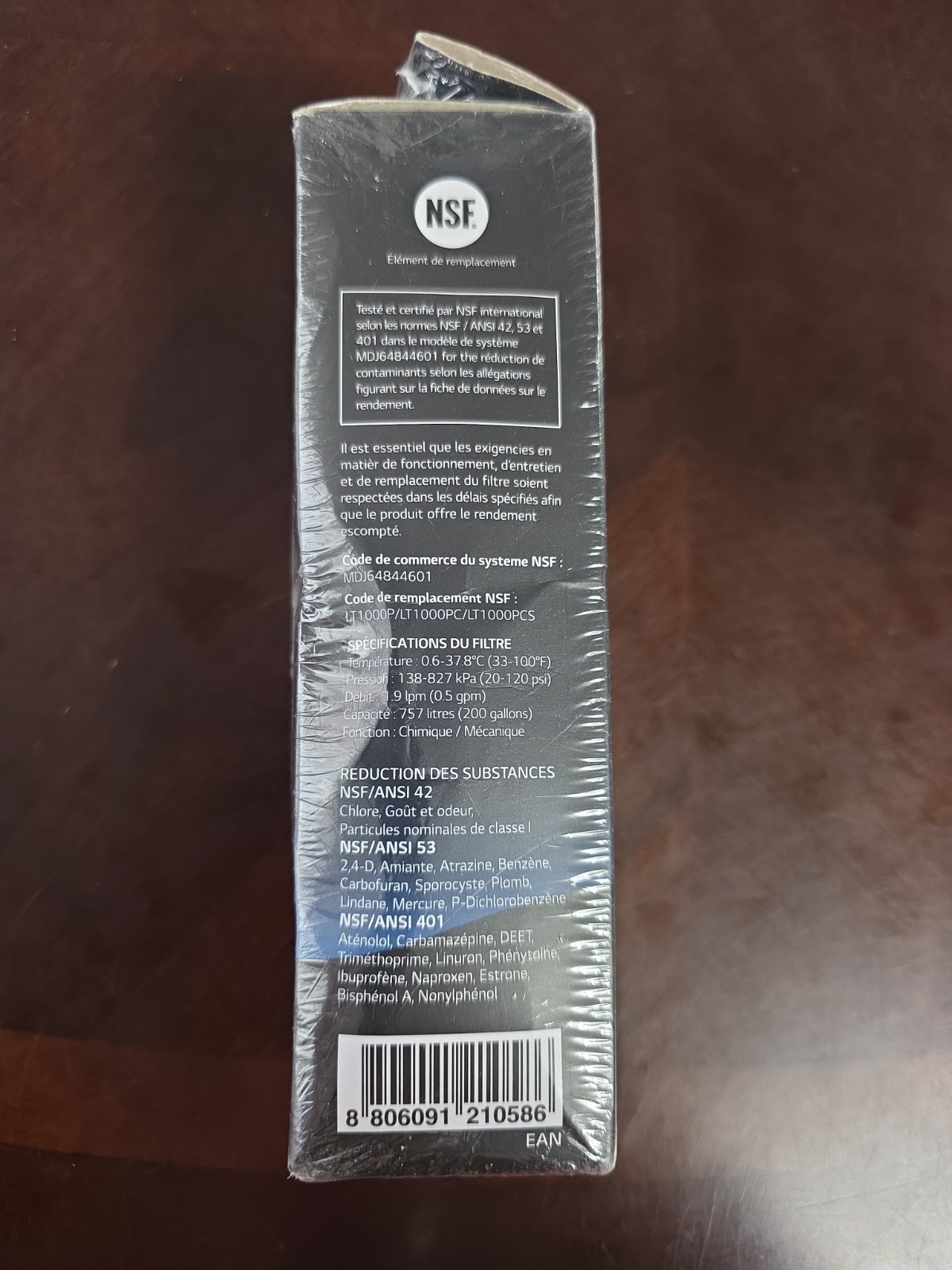 New/Sealed Genuine OEM LG Water Ice Filter Replacement Cartridge LT1000P/PC/PCS