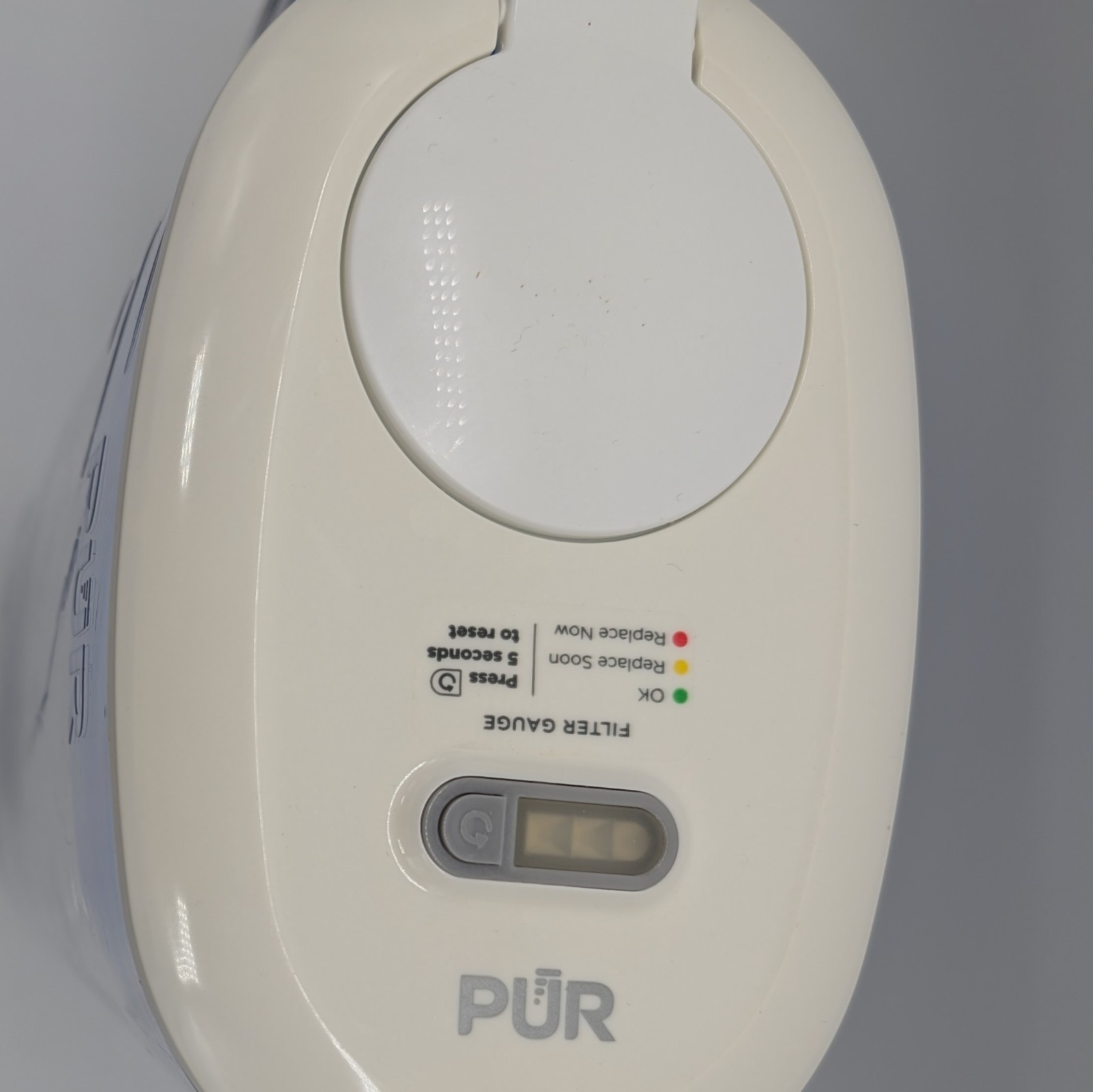 PUR 7 Cup Water Filter Pitcher Only Certified 2 in 1 Filtration White Blue Used