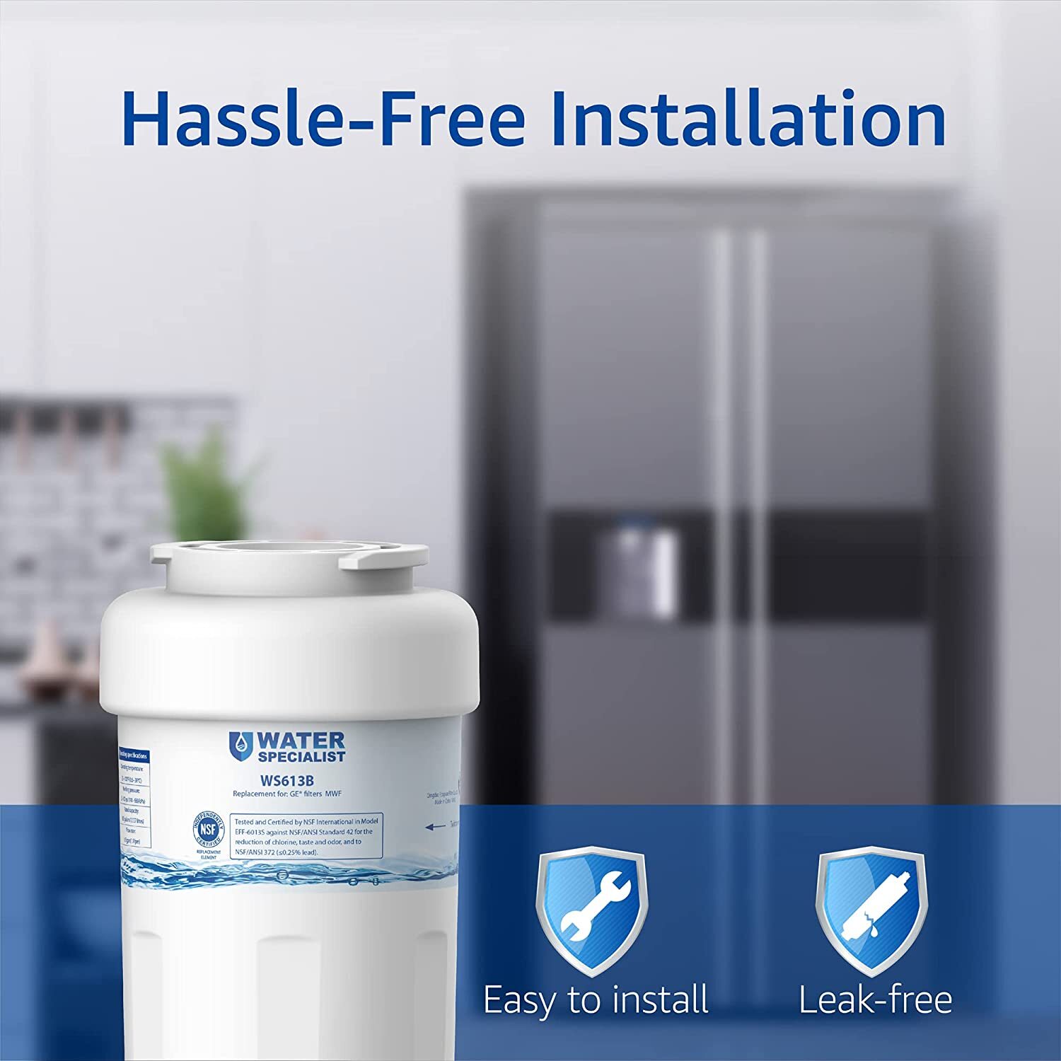 Waterspecialist MWF Refrigerator Water Filter, Replacement for GE®MWF(4)
