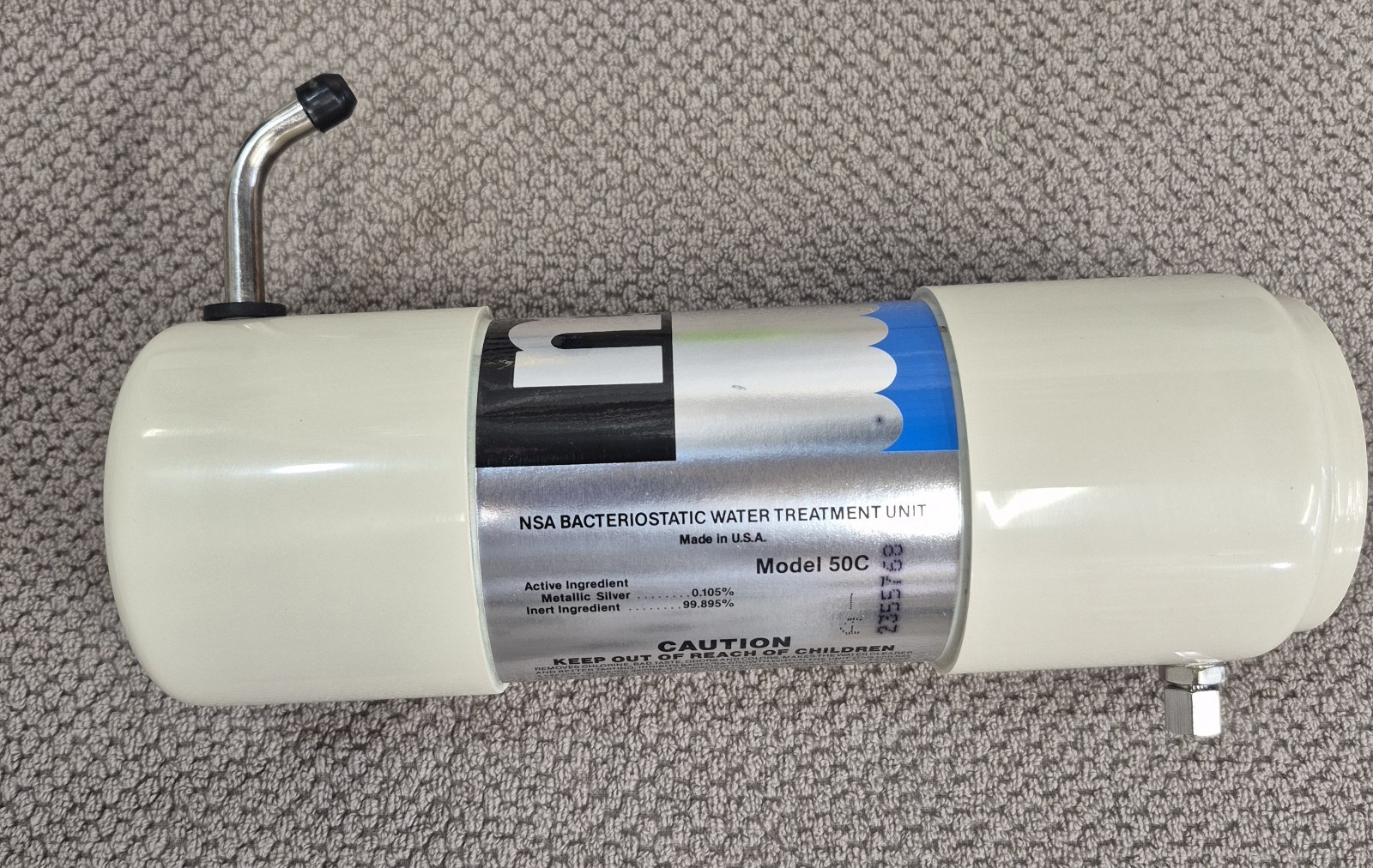NSA Bacteriostatic Water Treatment Filter Unit Model NSA100S, missing connectors