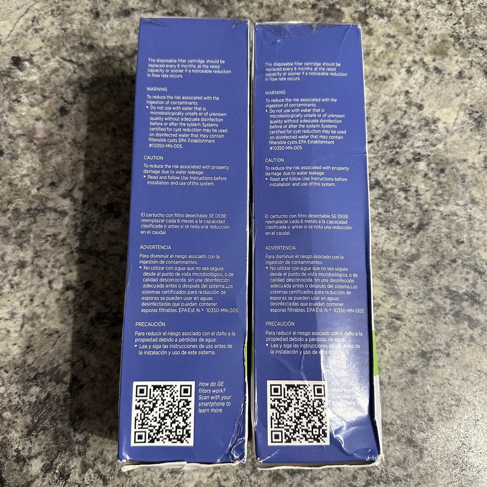 SEALED 2x GE MSWF SmartWater Refrigerator Filter Replacement Cartridge OEM