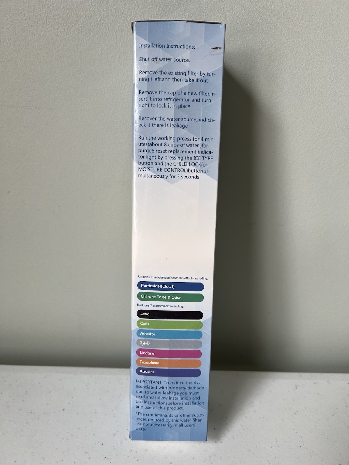 Waten H20 4396841 *4396710 Water Replacement Filter 3 EDR3RXD1 New Open Box-1