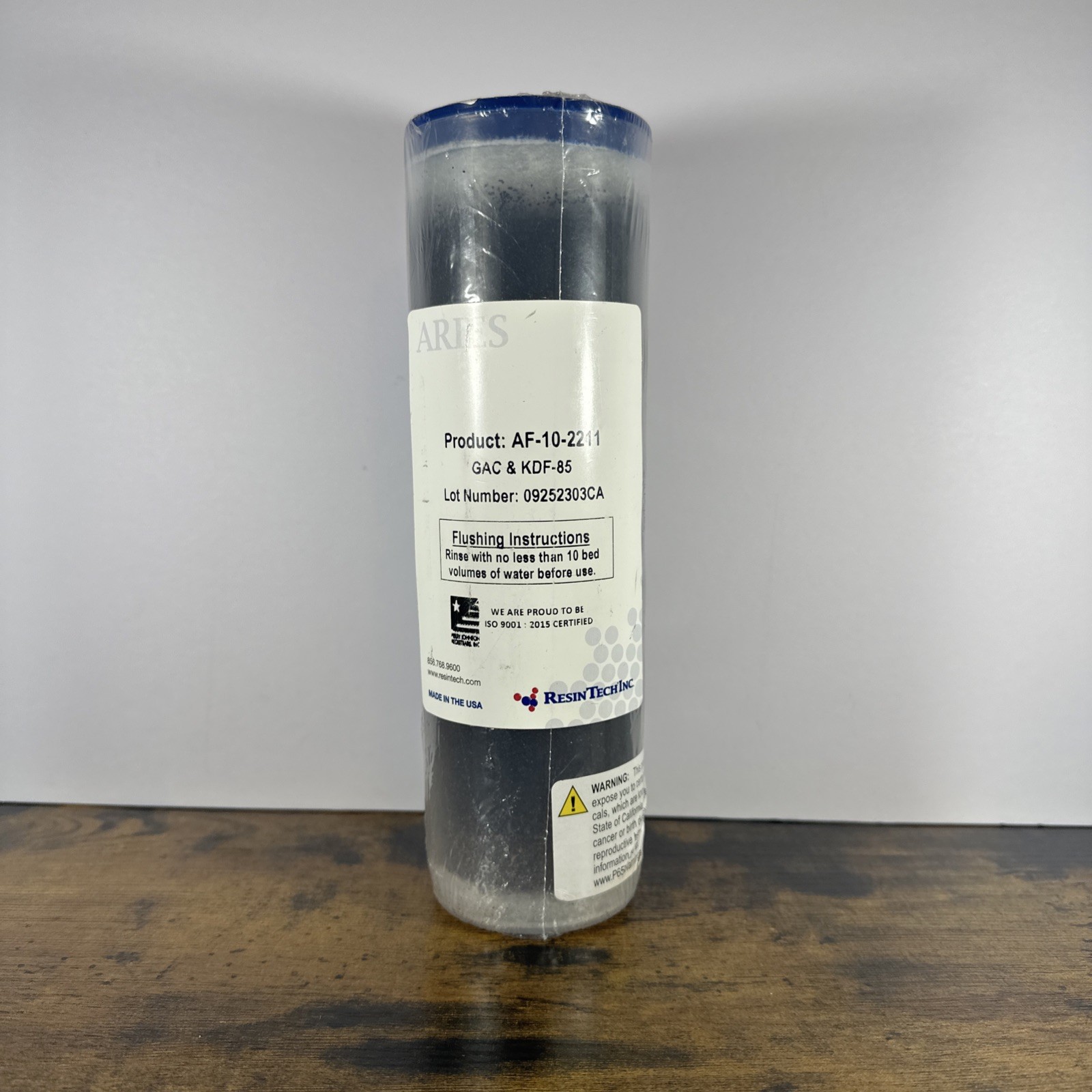 Aries GAC/KDF-85 (1lb) Filter Cartridge 10″ ( AF-10-2211 ) 2.5″x10″Clear