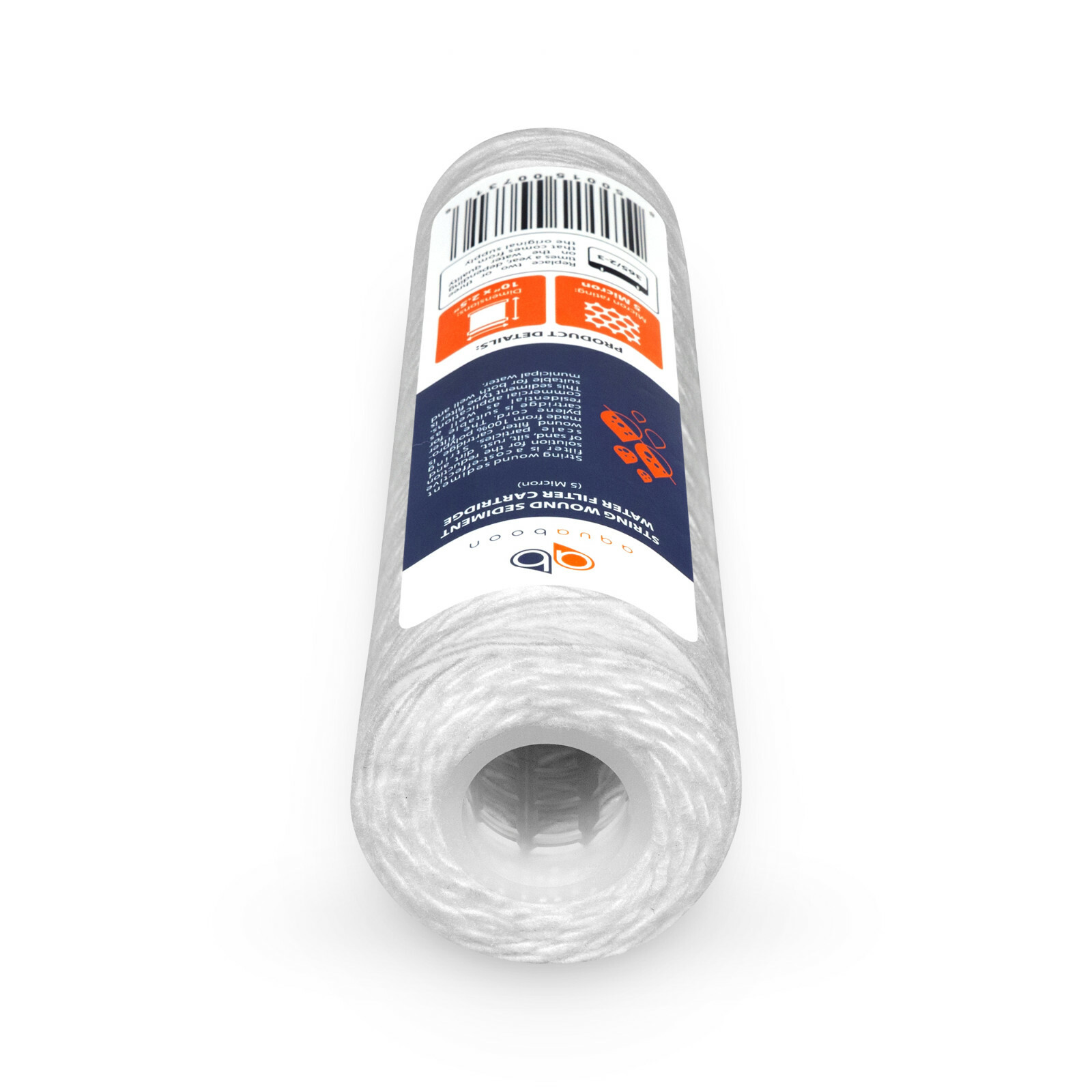 6-Pack of 5 Micron Wound String Sediment Water Filter Cartridges 10″x2,5″ for RO