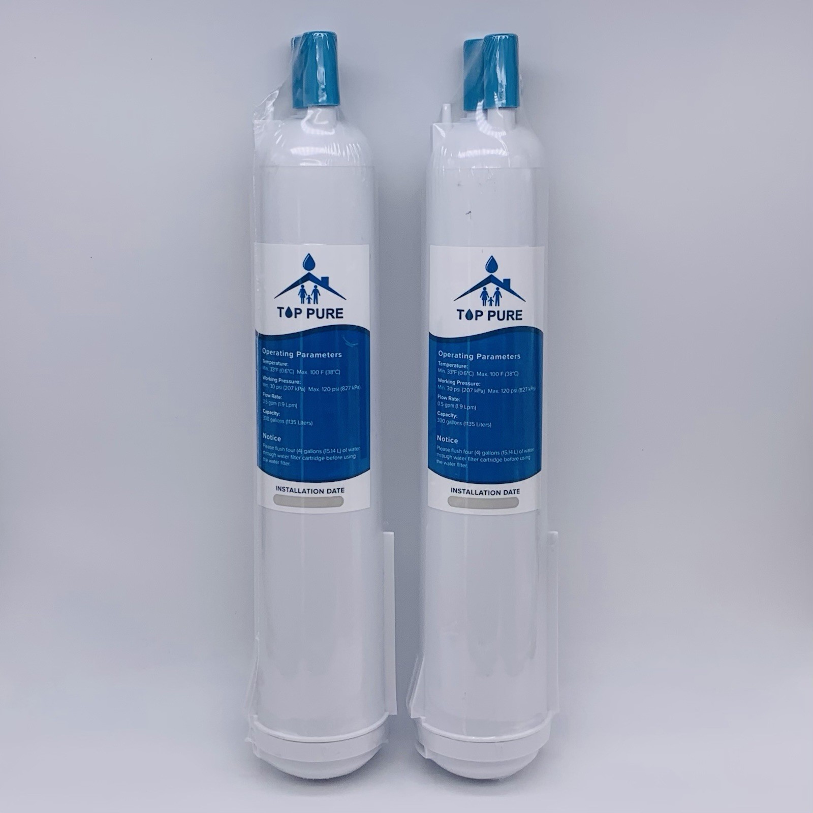 2 Pack Top Pure Refrigerator Water Filter #3 300gal Each – No Box New Sealed