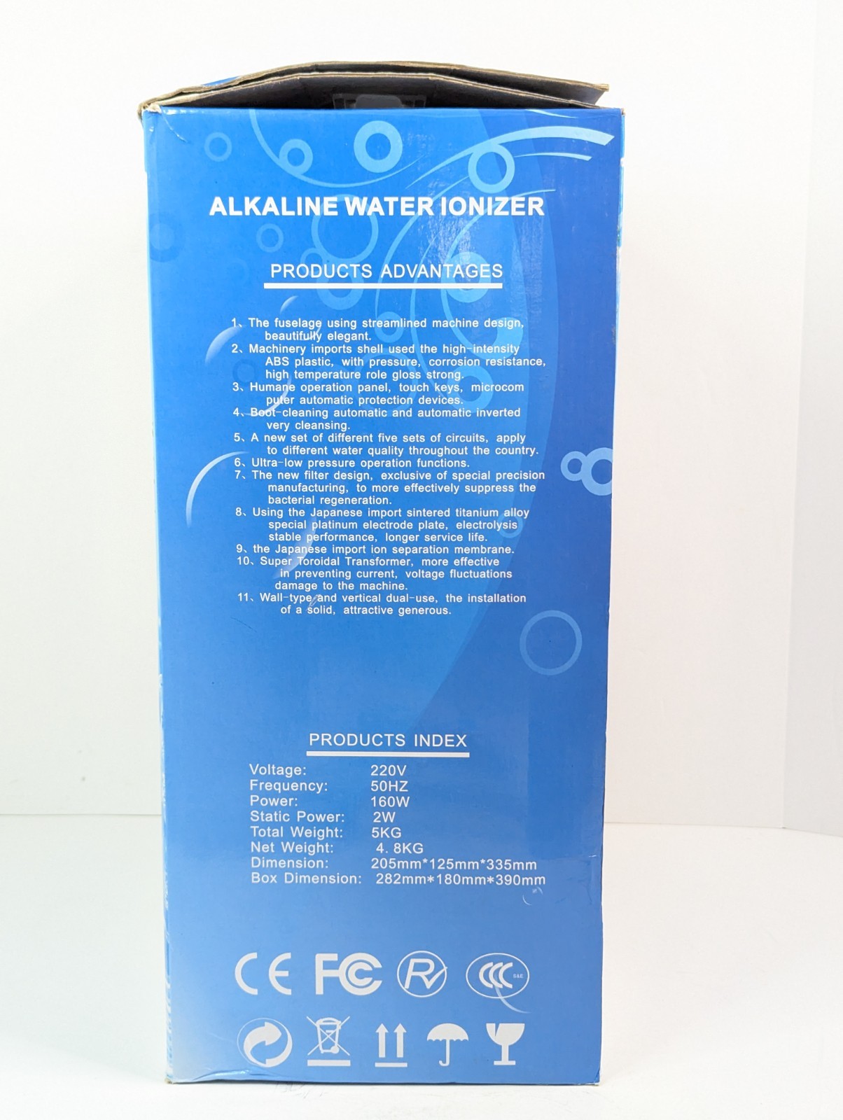 Alkaline Water Ionizer Machine Water Purifier Bespring 1108/10K Open Box