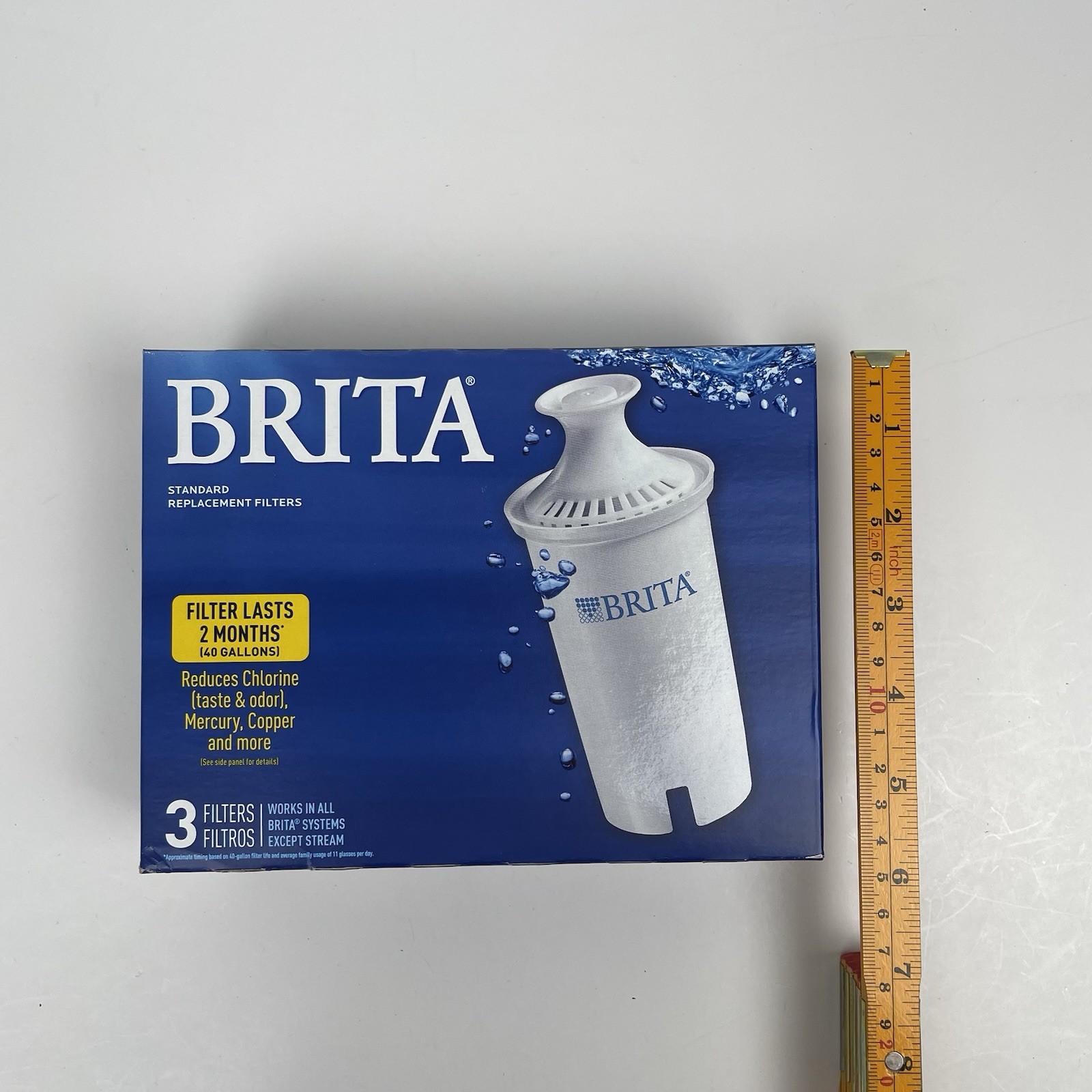 Brita Water Filter for Pitchers – 3 Count – New Sealed Box OB03