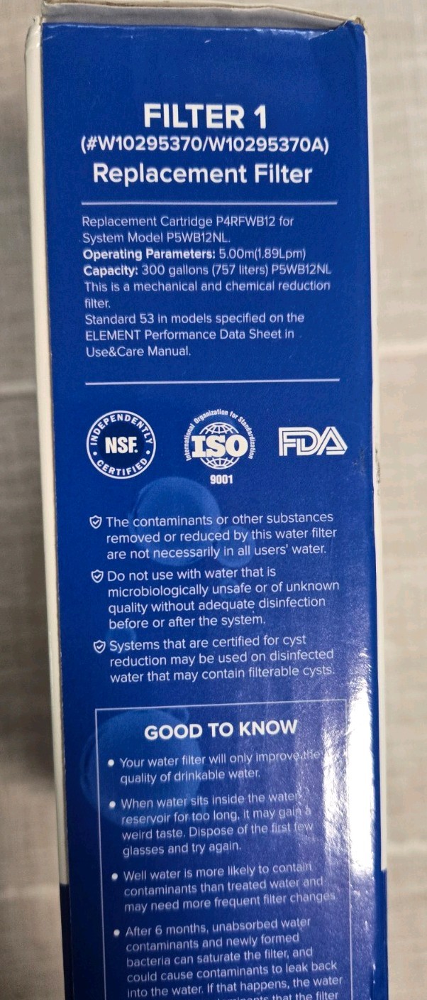 Refrigerator Water Filters Replacement 3 Pack 300 Gallon Pahold Brand New