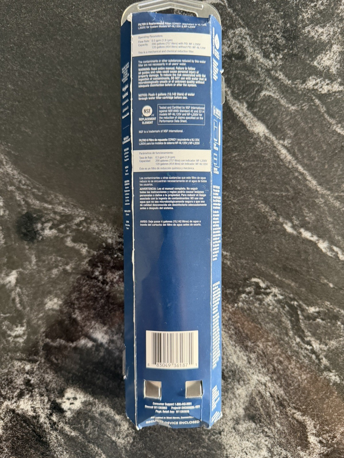 Everydrop by Whirlpool Ice and Water Refrigerator Filter 6 EDR6D1 Single Row