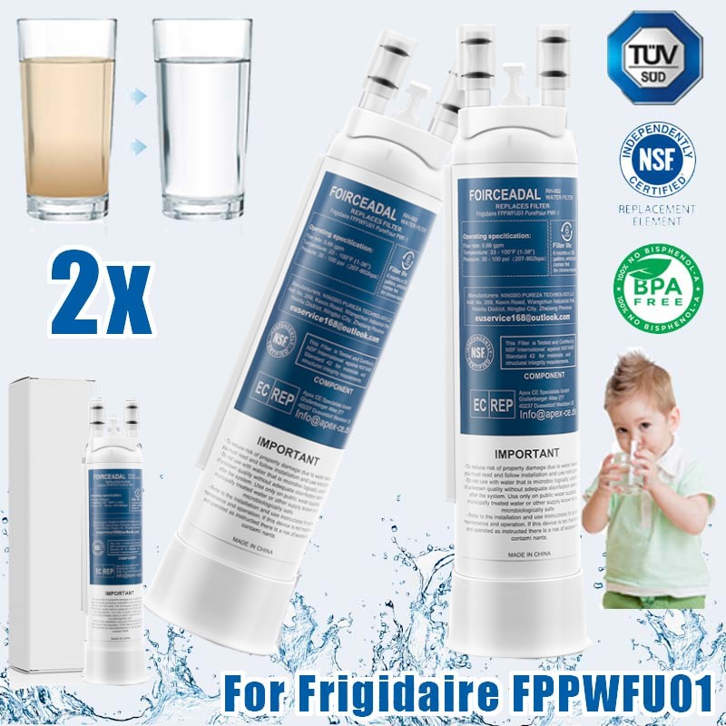 For Frigidaire PWF-1 FPPWFU01 Refrigerator PurePour Water Ice Filter US White 2X
