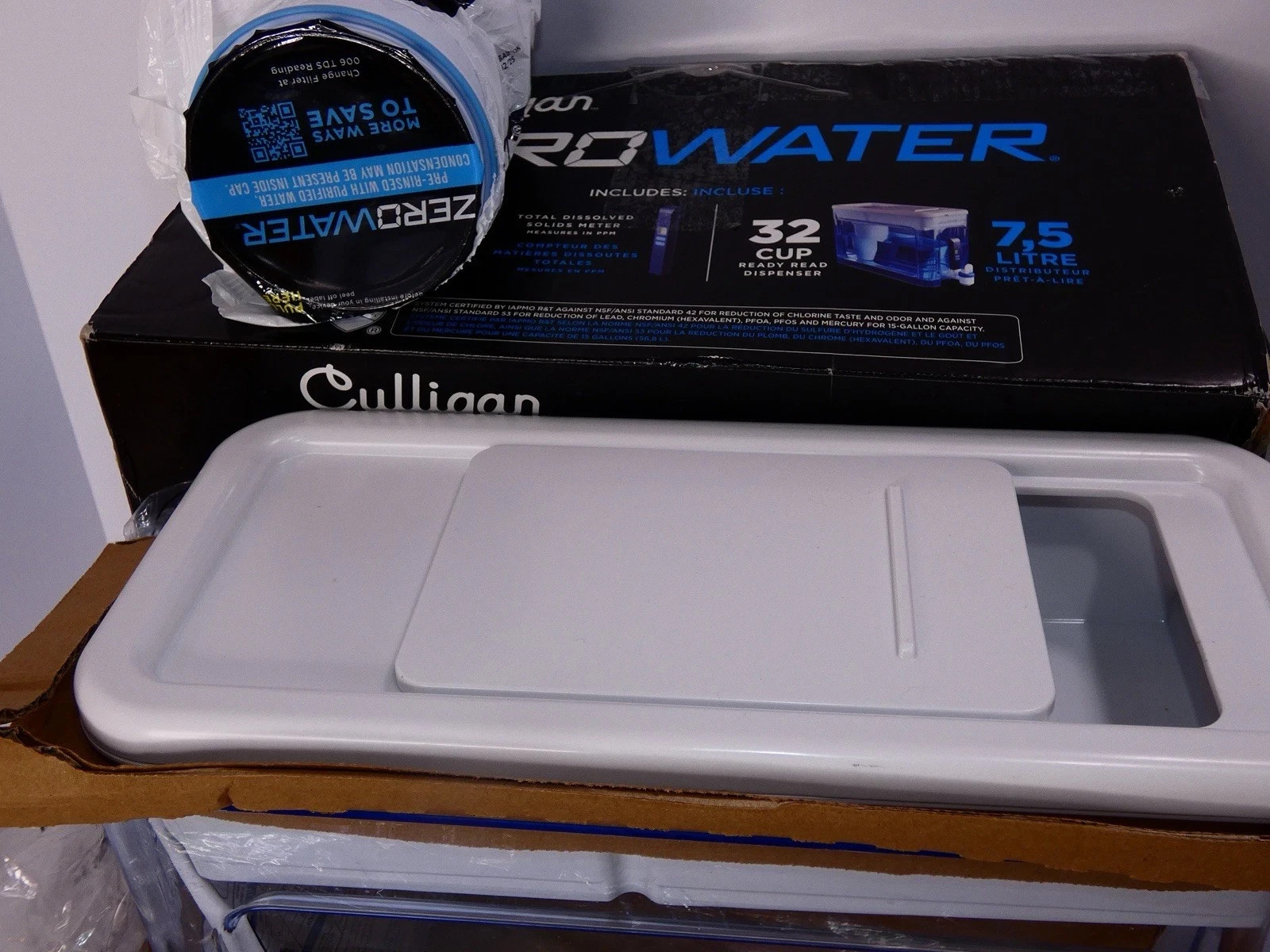 Culligan ZeroWater 32 Cup 5-Stage Water Filter Dispenser TDS Meter