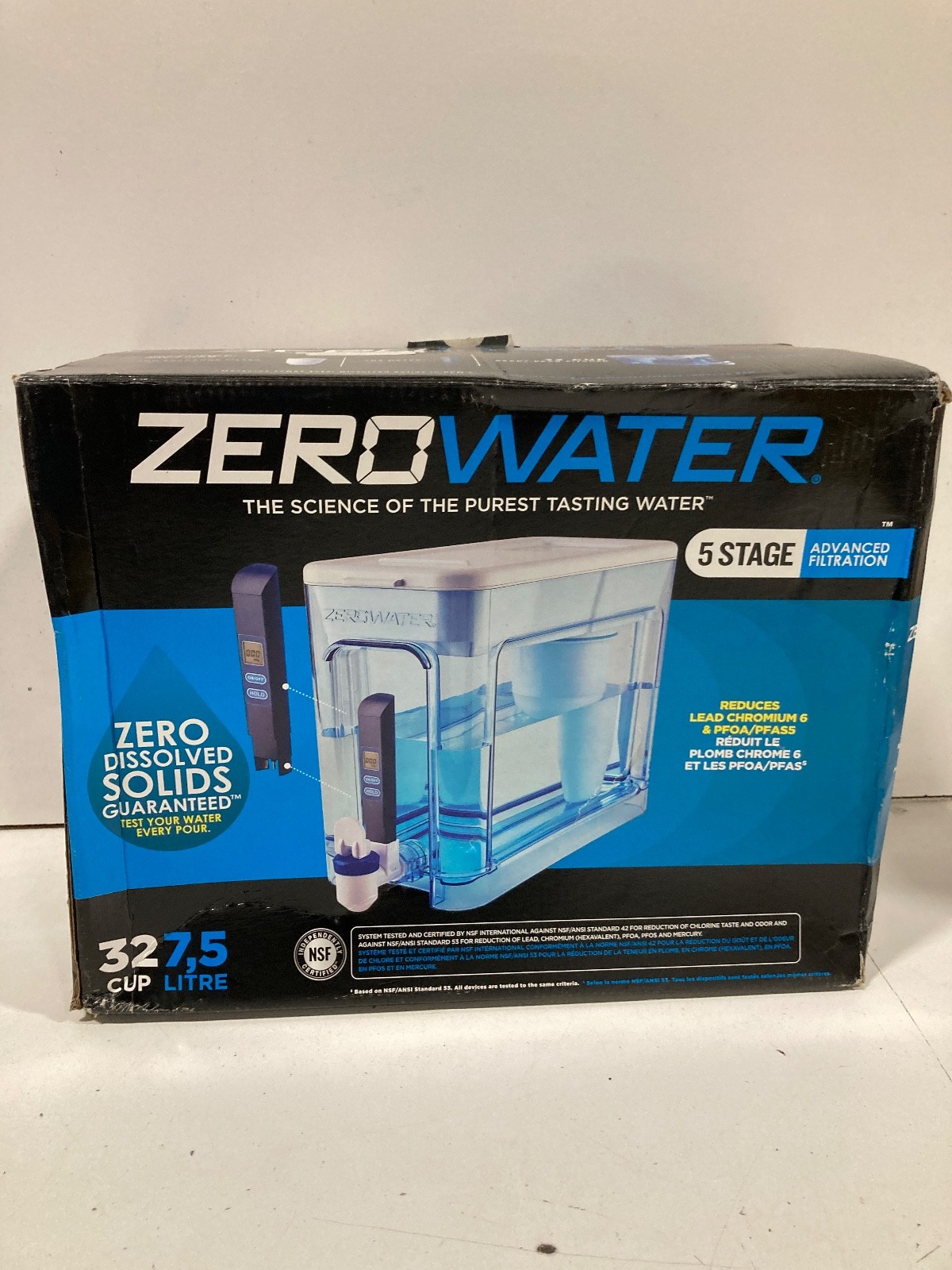 Culligan ZeroWater 32-Cup Ready-Read 5-Stage Water Filtration Dispenser Used