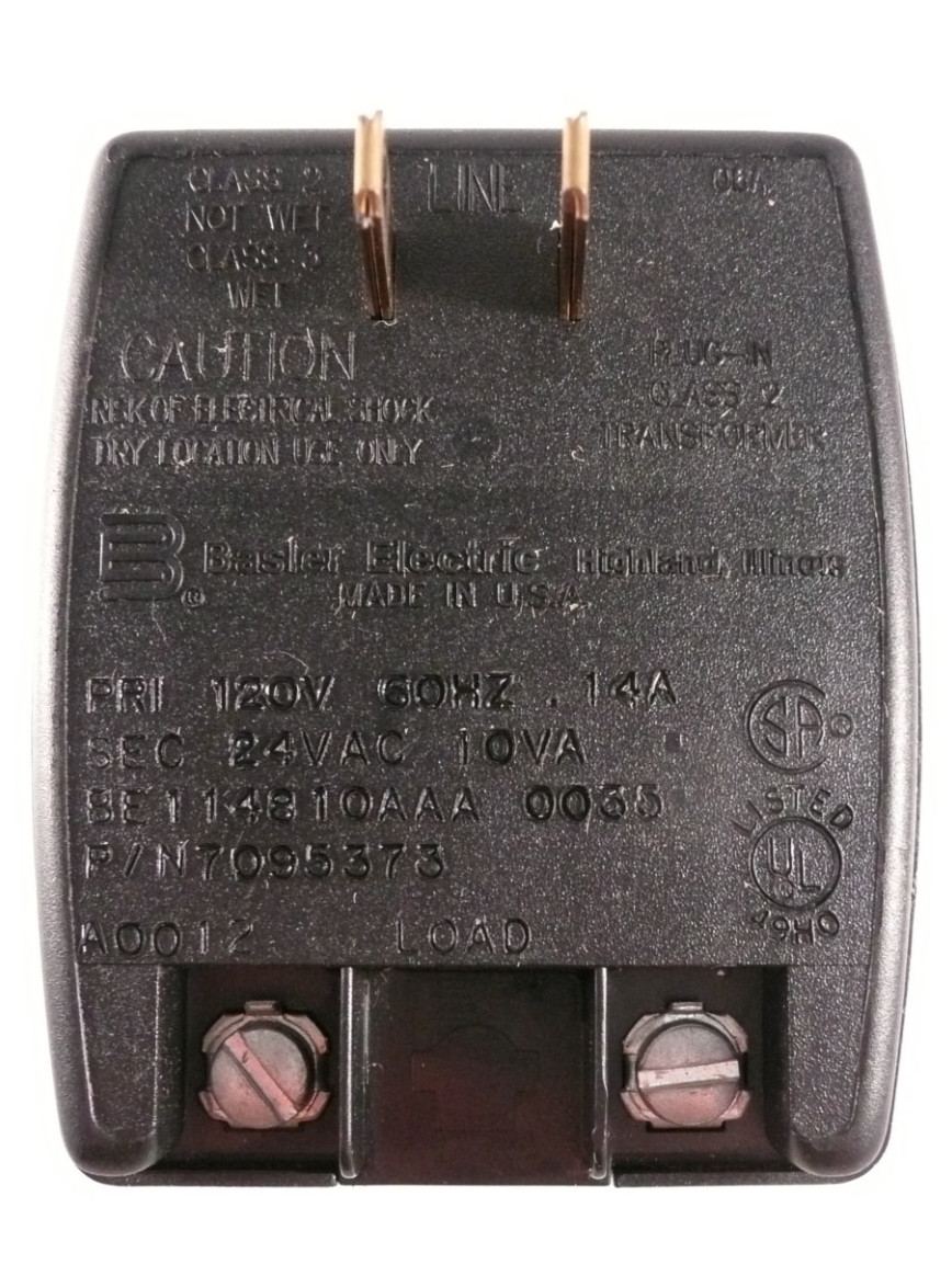 Basler Electric BE 114810AAA Water Softener 24V A/C Power Adapter Transformer