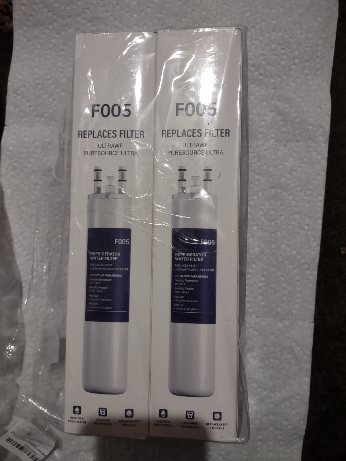 2 Packs F005 Refrigerator Water Filter Replace Filter Ultrawf Puresource Ultra