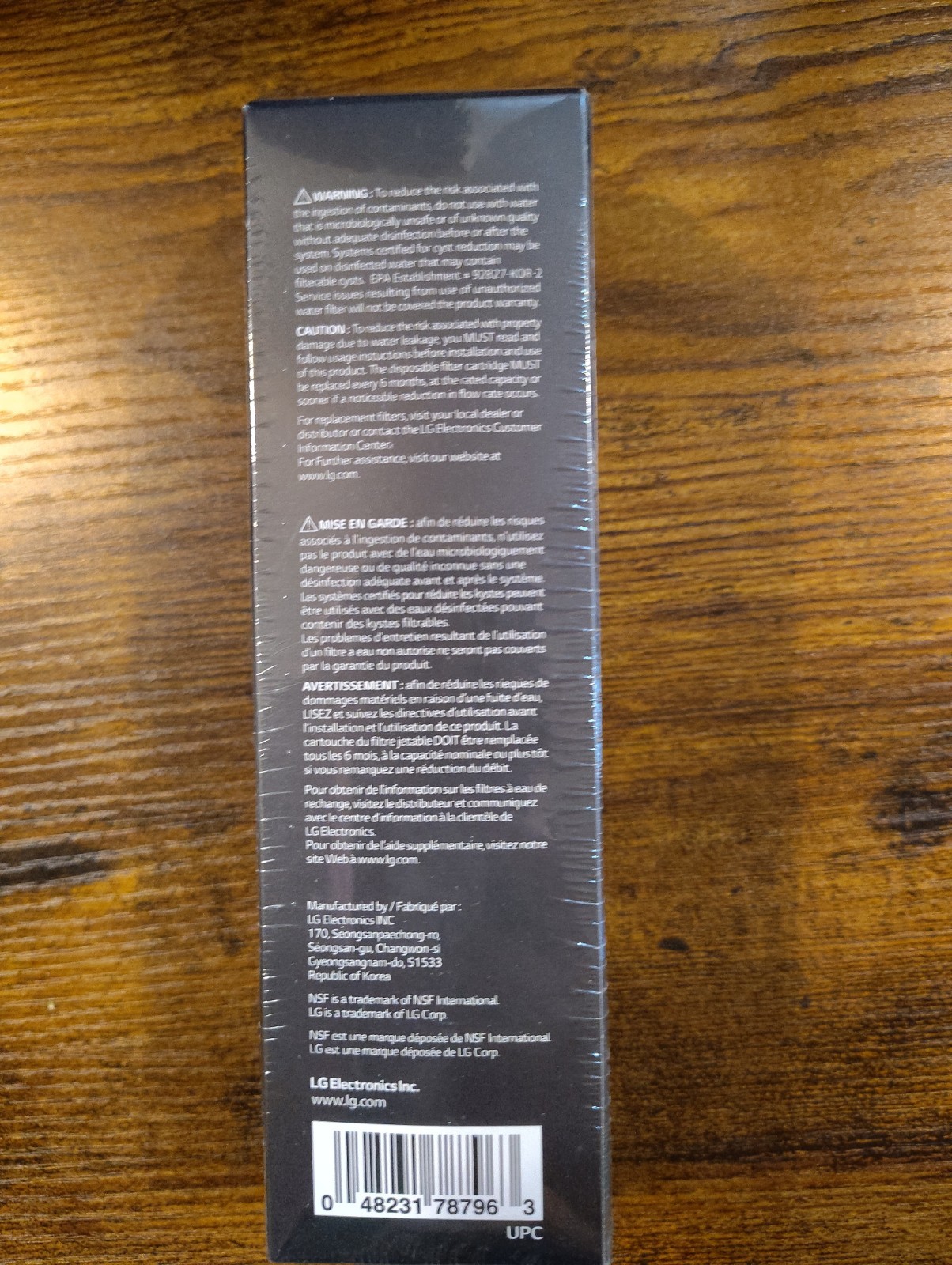 LG Water Filter Replacement Cartridge, LT1000P/PC/PCS, NSF Certified