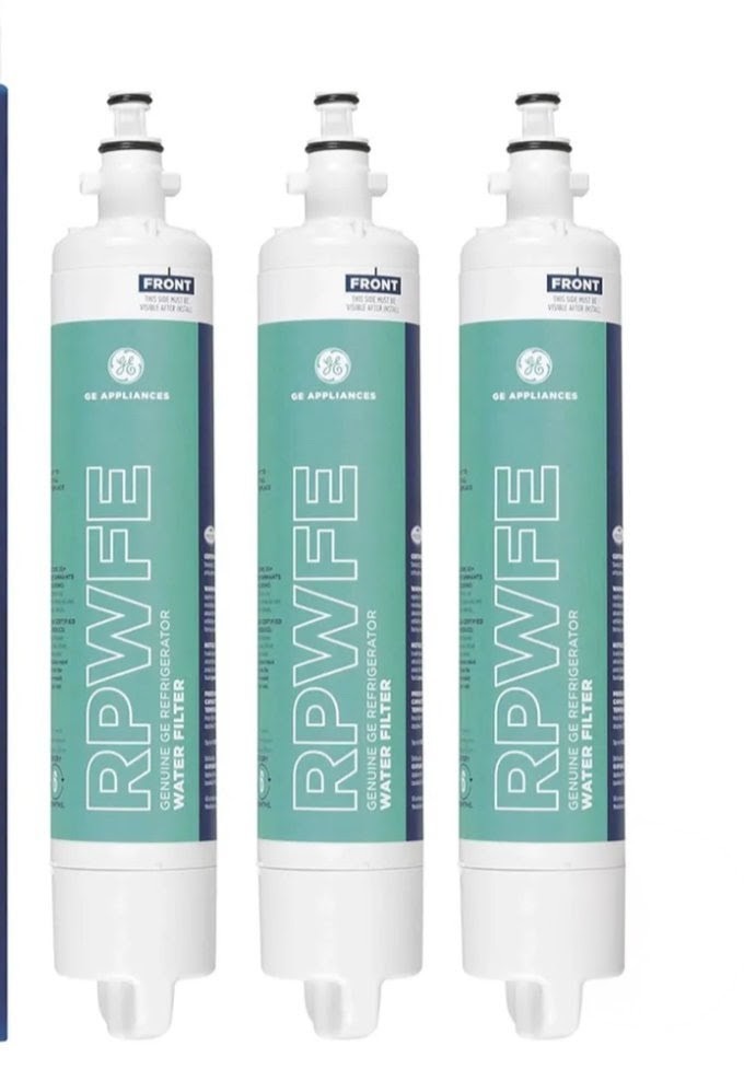 GE RPWFE Water Filter Refrigerator 3 Sealed OEM Fridge Replacement Filters Boxed