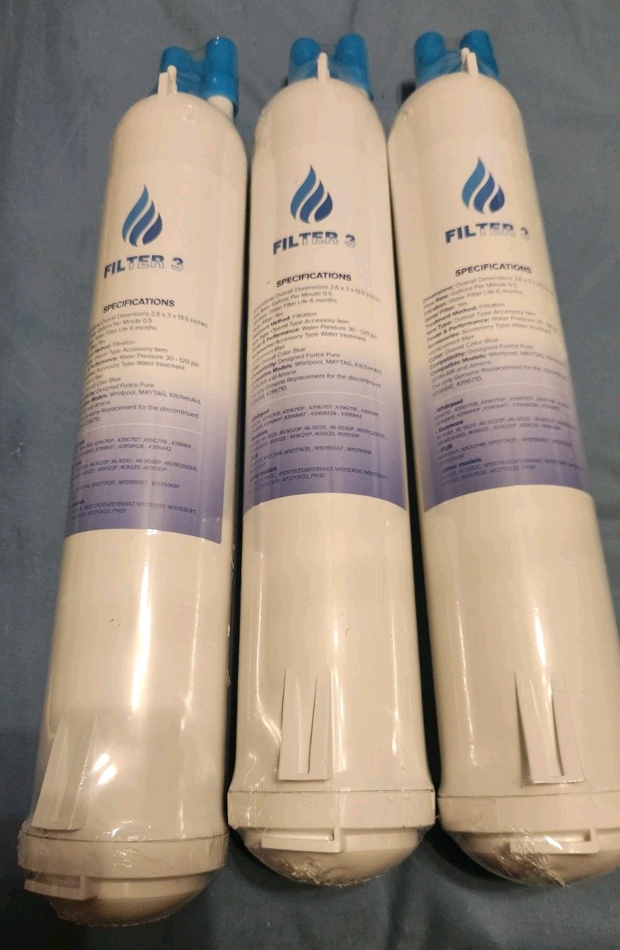 3Pk Replacement Refrigerator Filter Filter 3 4396841 4396710 P1WB2 P1WB2L
