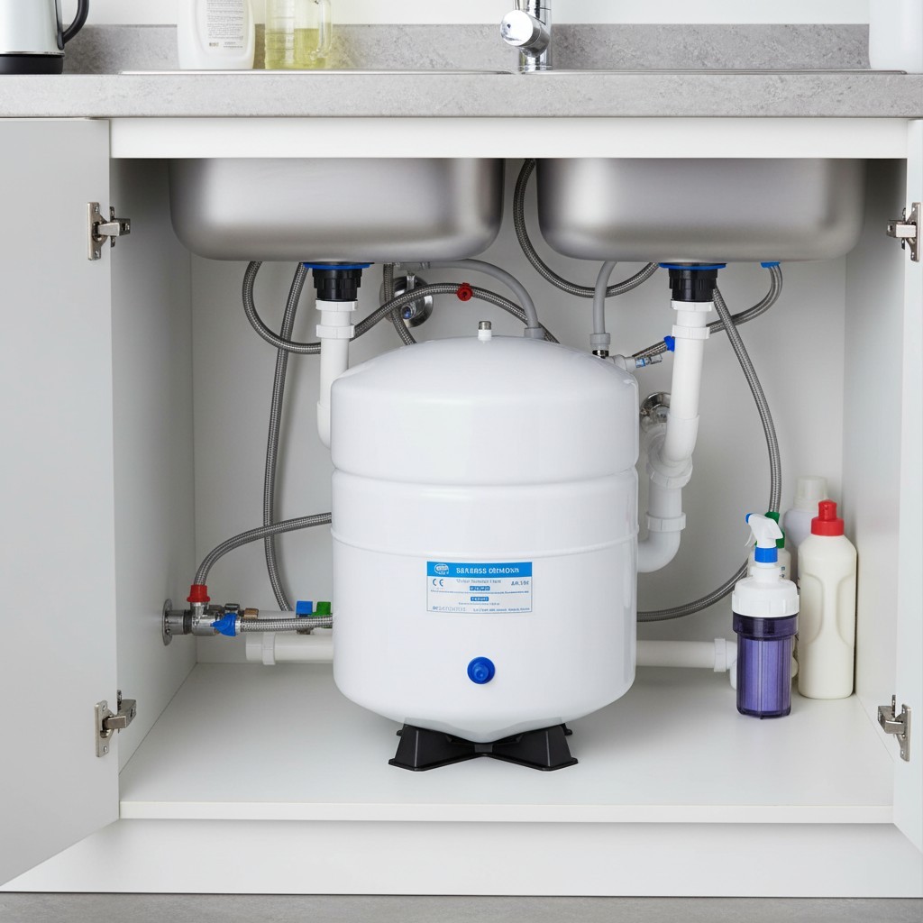 5.5 Gallon Metal Pre-Pressurized Water Tank & Stainless Steel Valve