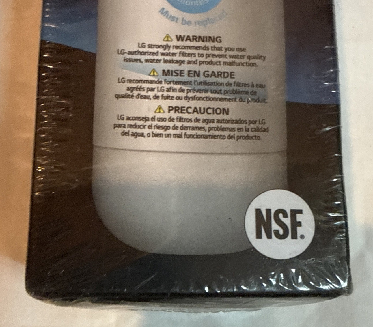 New Genuine LG Water Filter Replacement Cartridge ADQ747935 LT1000P/PC/PCS